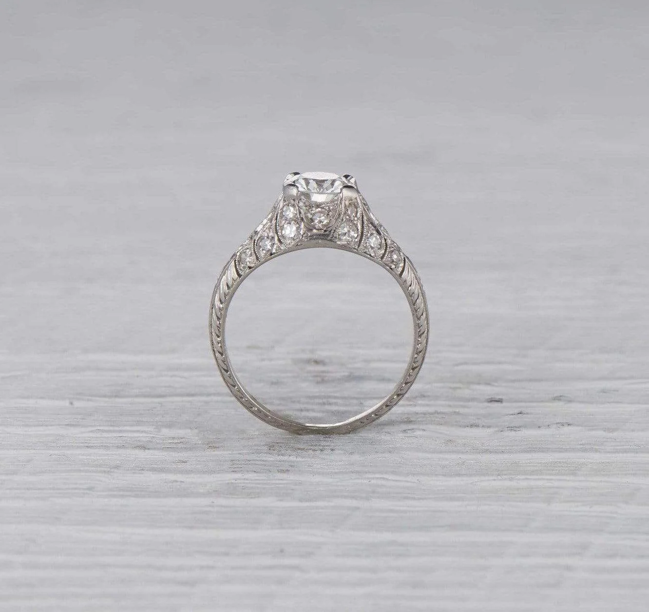 1.08 Carat Edwardian Diamond Engagement Ring - Image 4
