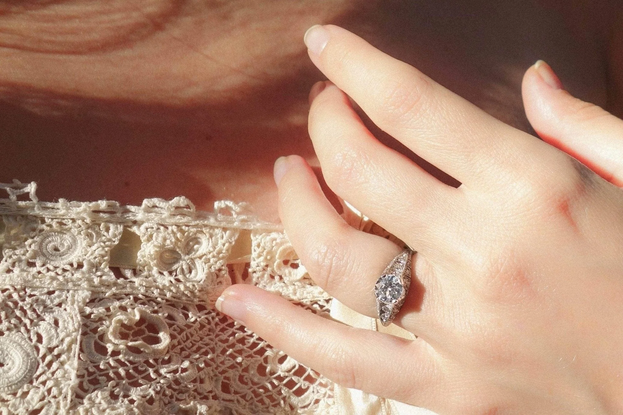 1.08 Carat Edwardian Diamond Engagement Ring - Image 6