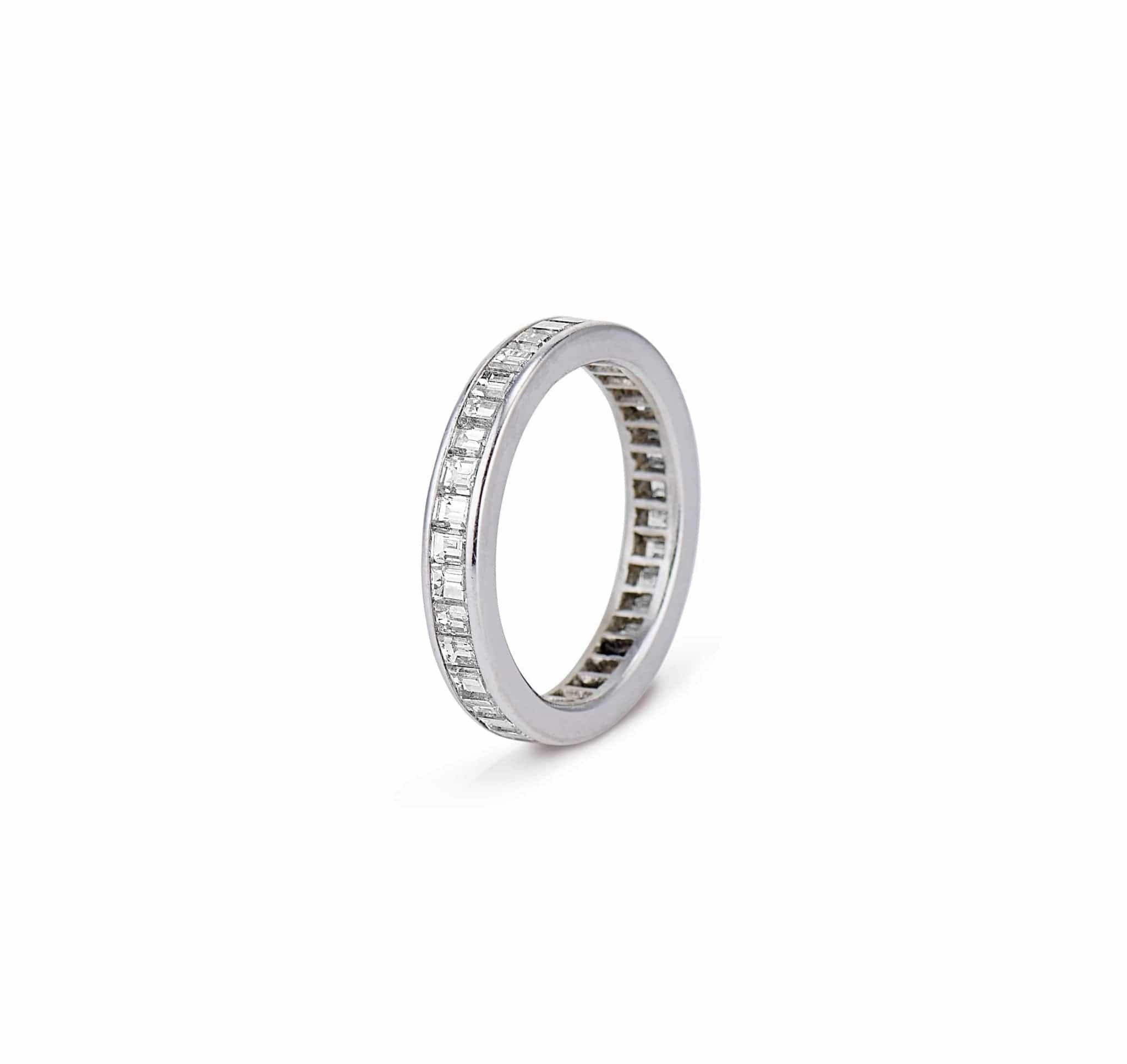 Art Deco 1.75 Carat Baguette Diamond Eternity Band, France - Image 3