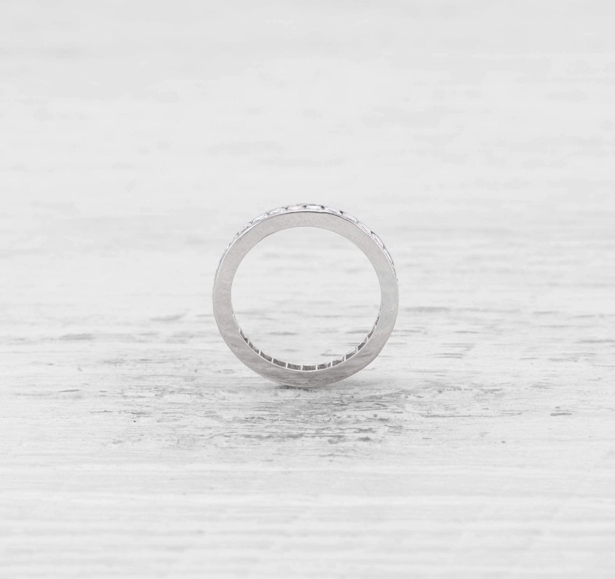 FRENCH CUT DIAMOND AND PLATINUM ETERNITY BAND - Image 2