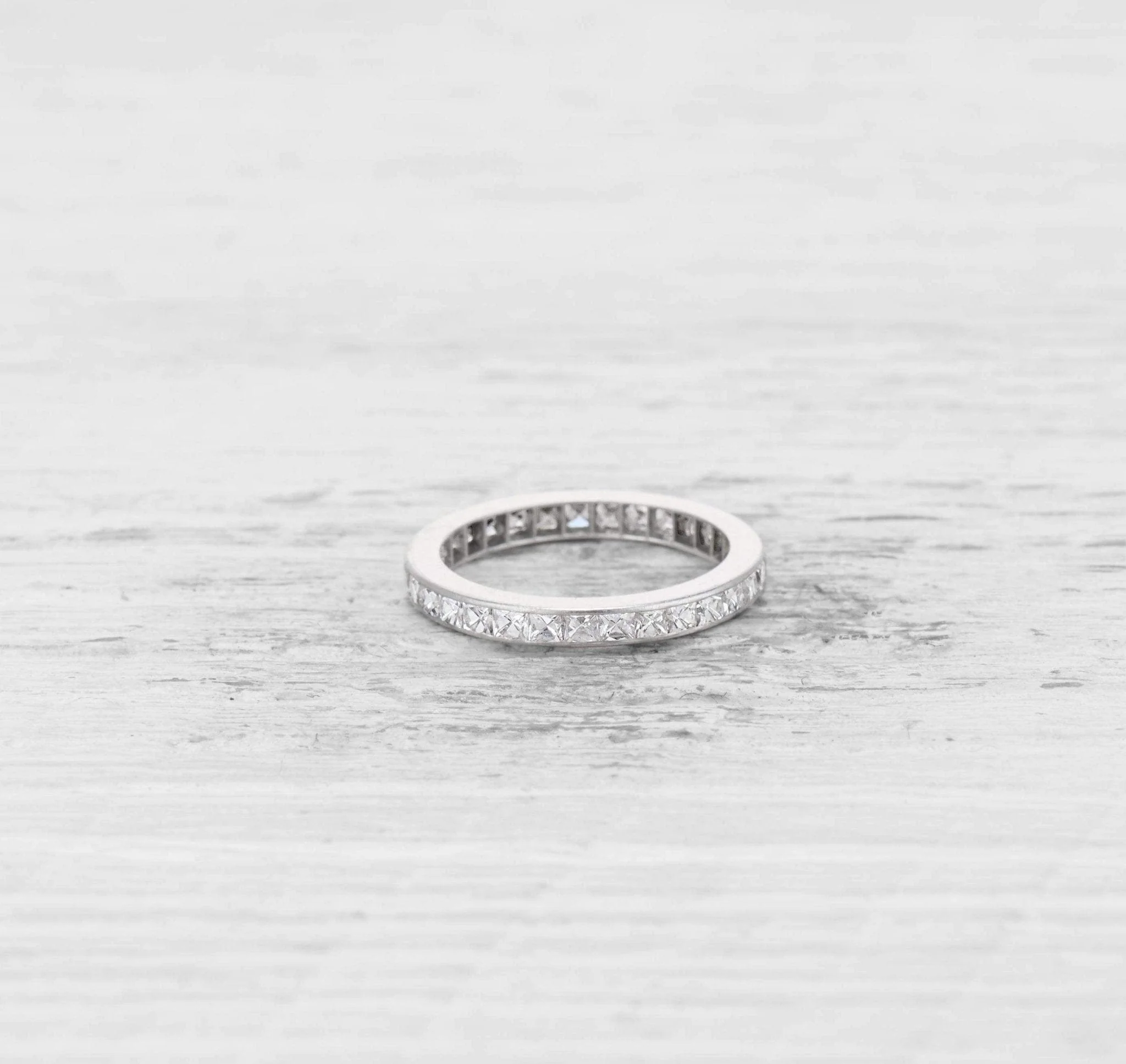 FRENCH CUT DIAMOND AND PLATINUM ETERNITY BAND - Image 3