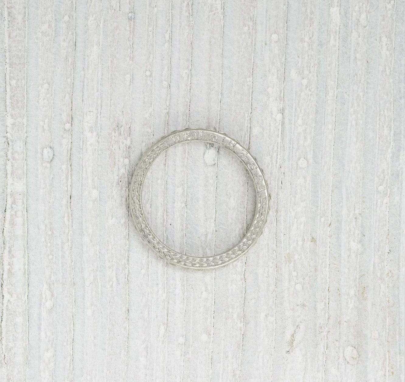 French Cut Diamond Art Deco Wedding Band - Image 3