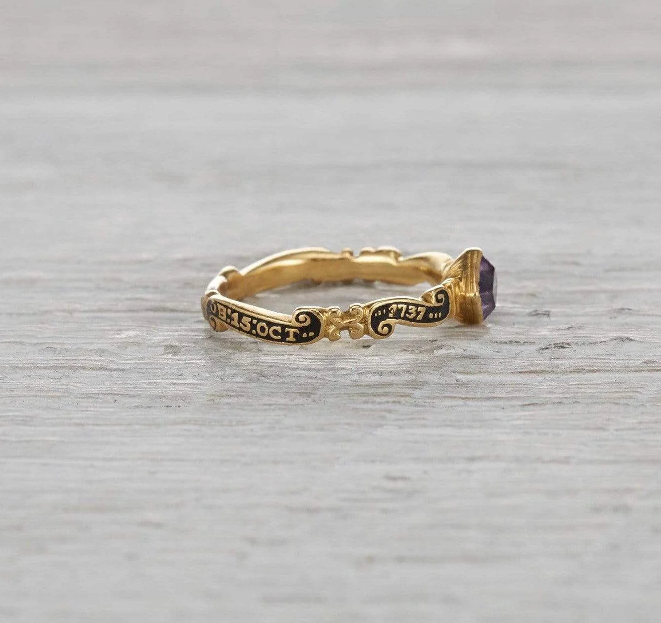 Georgian Amethyst Mourning Ring - Image 4