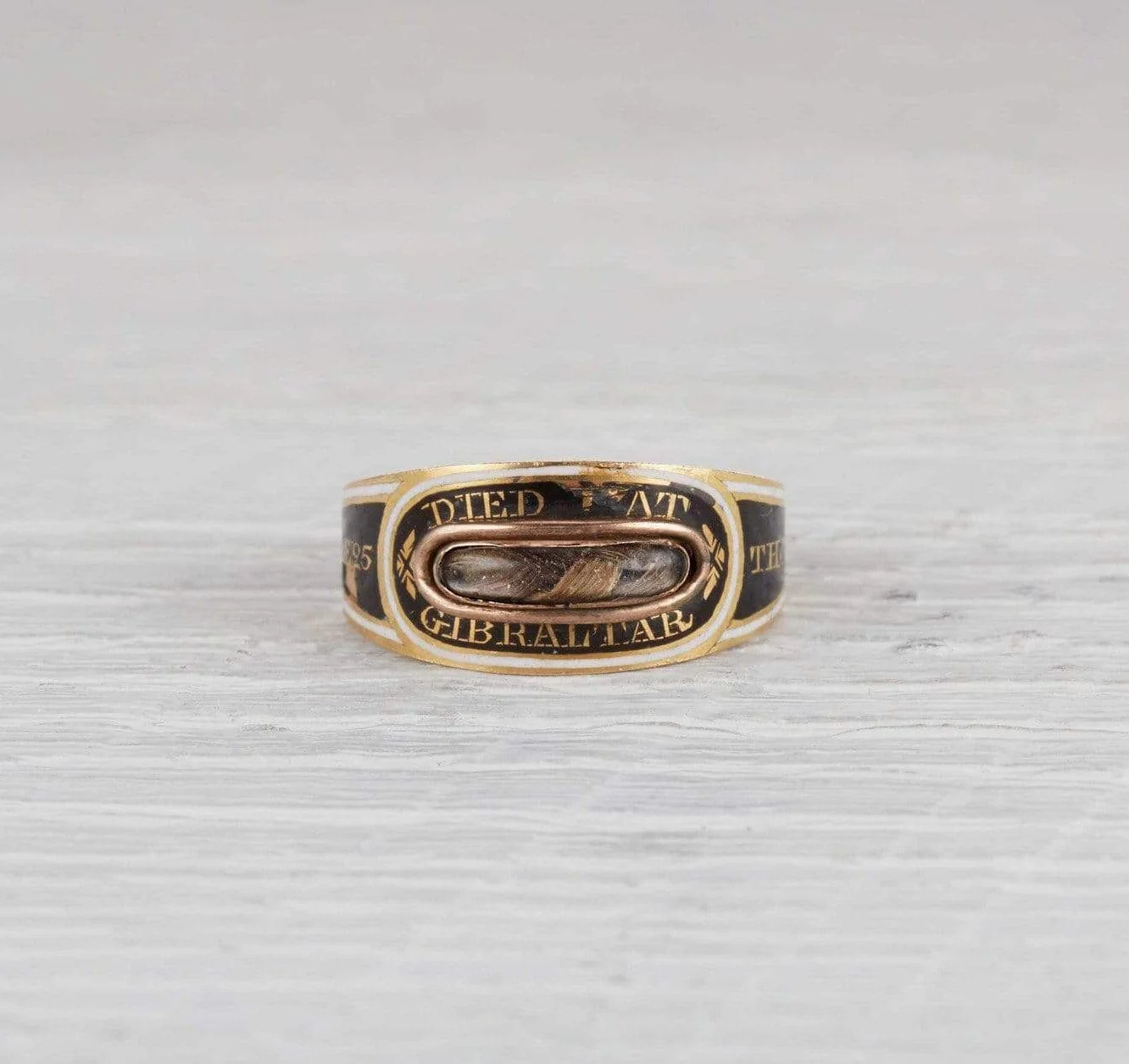 Georgian Braided Hair Mourning Ring - Image 2