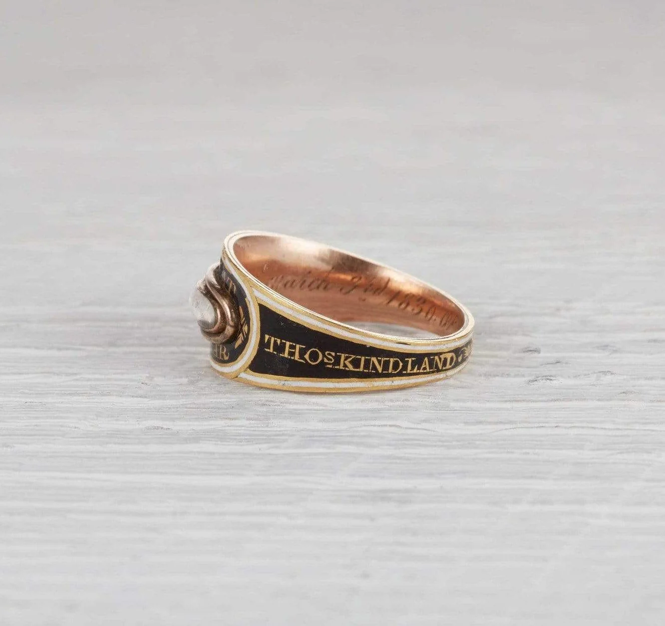 Georgian Braided Hair Mourning Ring - Image 3
