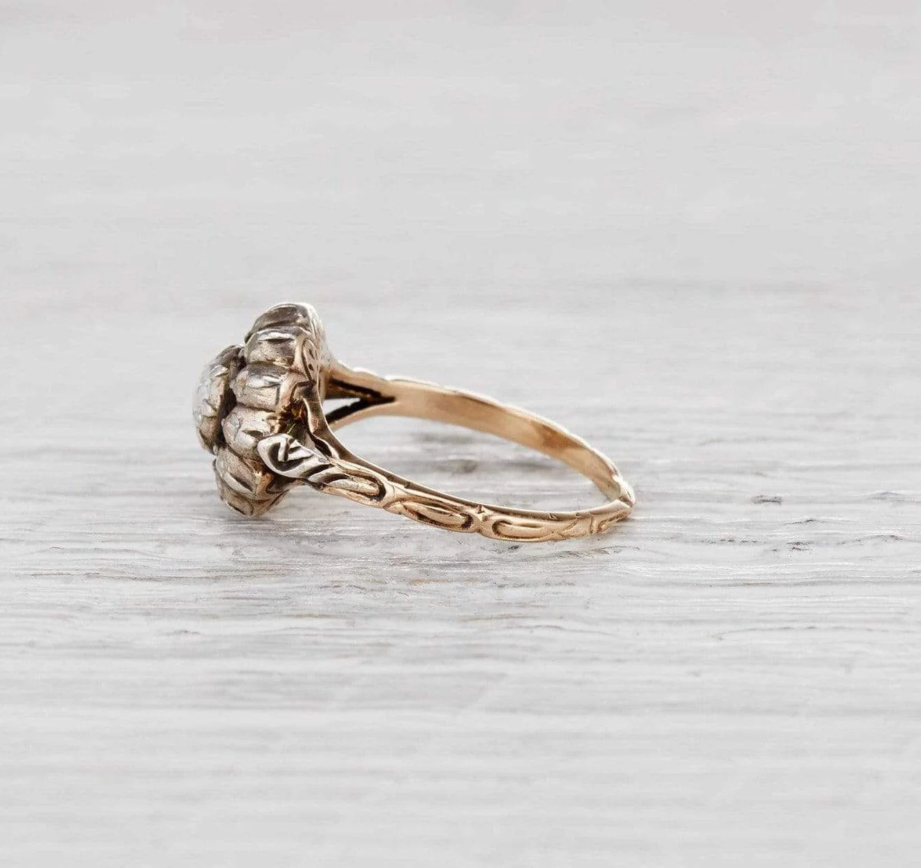 Georgian Diamond Cluster Ring - Image 3