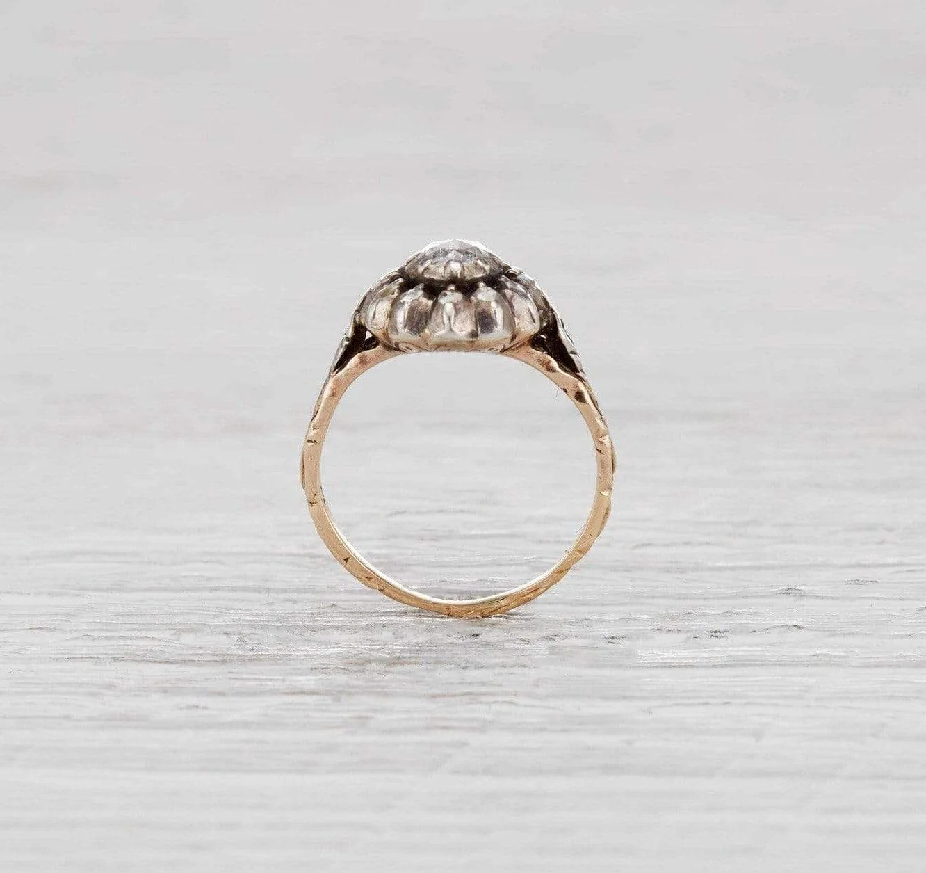 Georgian Diamond Cluster Ring - Image 4