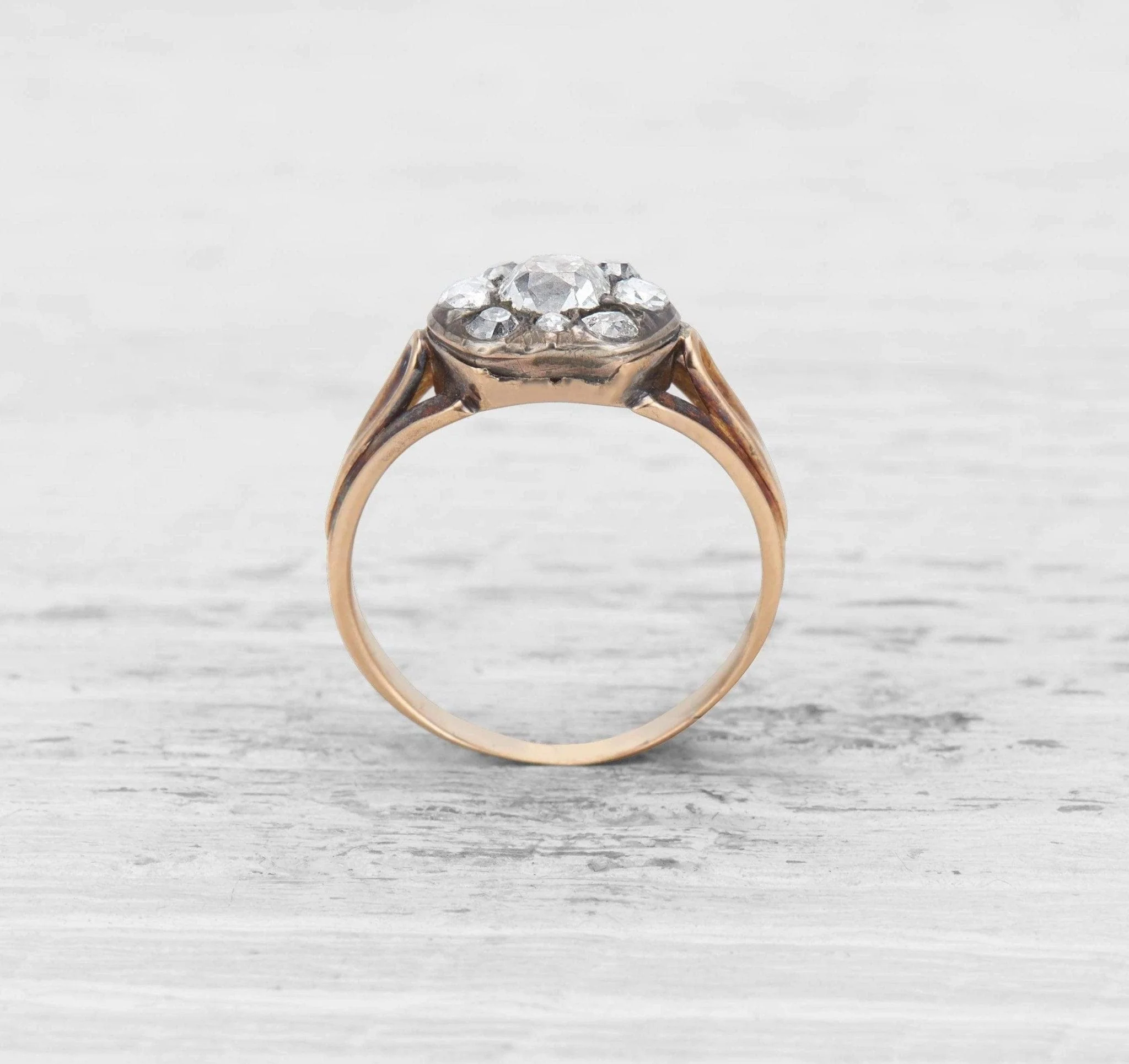 GEORGIAN DIAMOND CLUSTER RING - Image 4