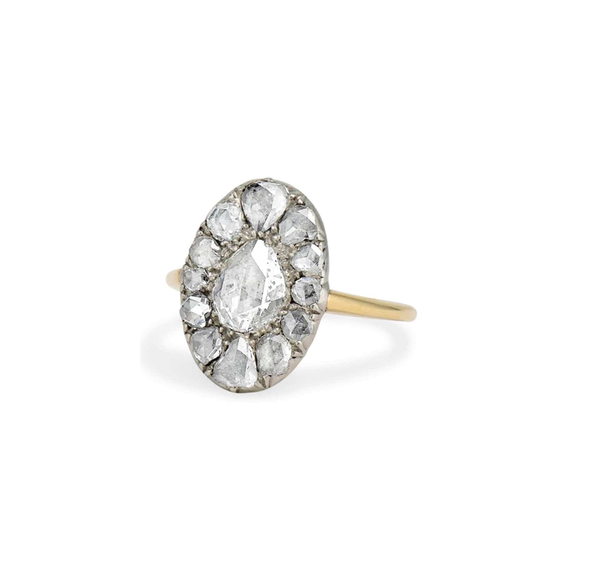 Georgian Diamond Cluster Ring - Image 2