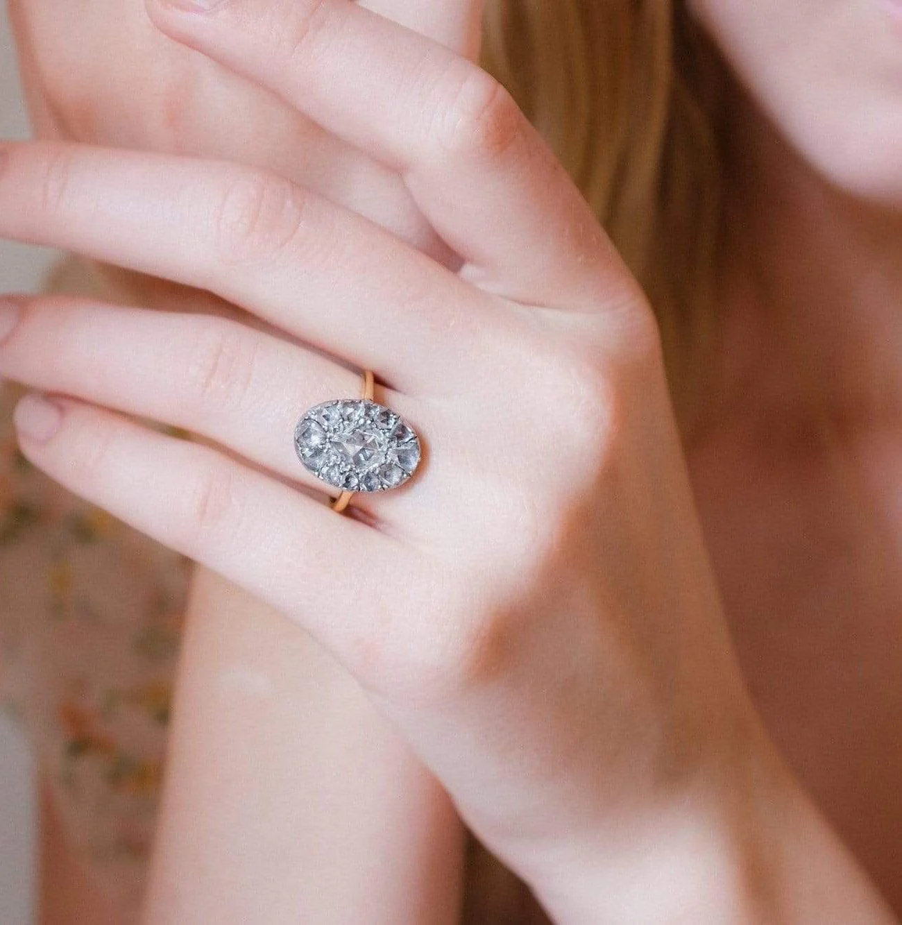 Georgian Diamond Cluster Ring - Image 4