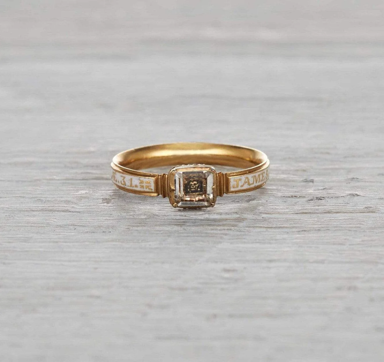 Georgian Enamel Mourning Ring - Image 2