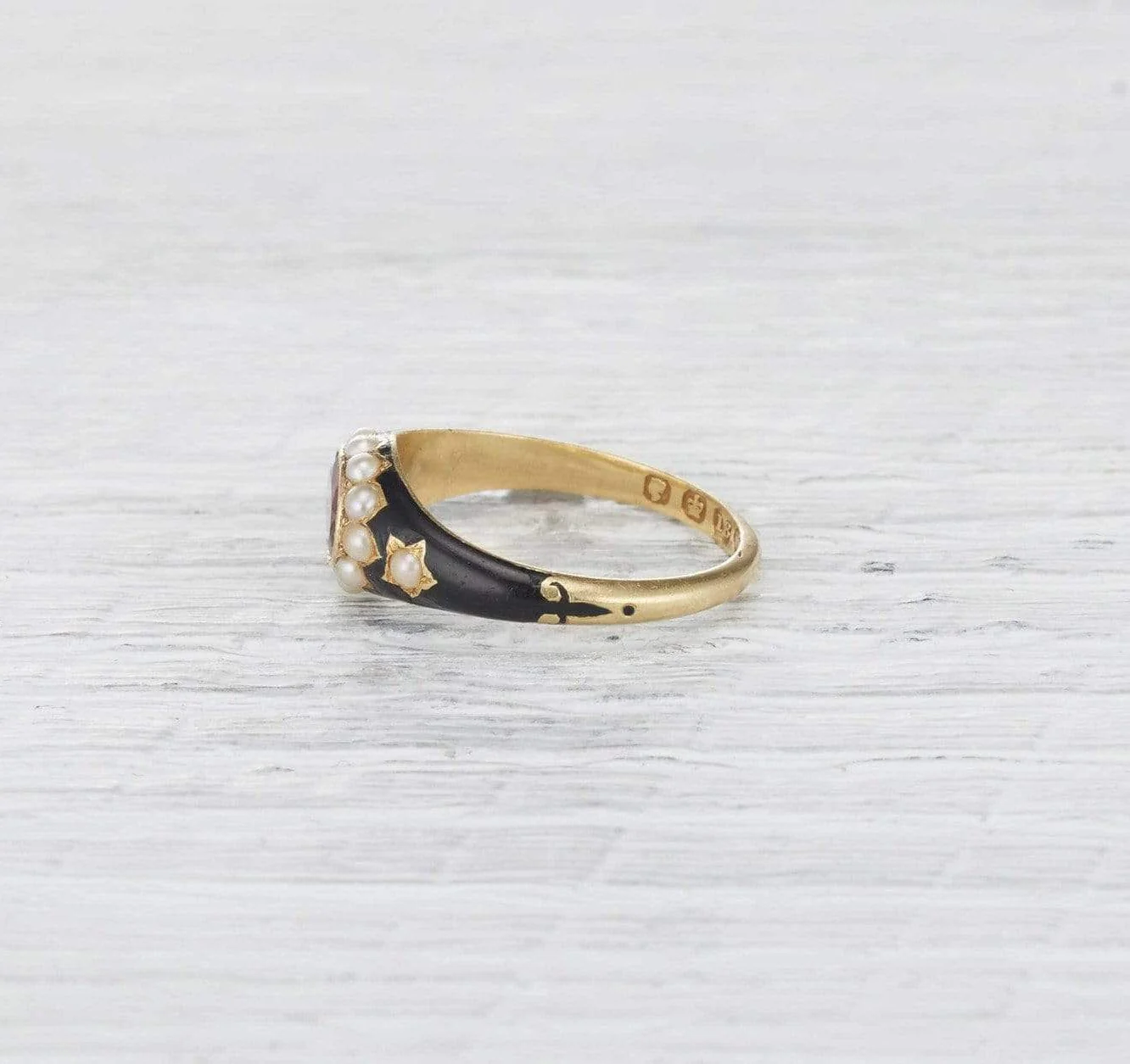 Georgian Enamel Mourning Ring - Image 3