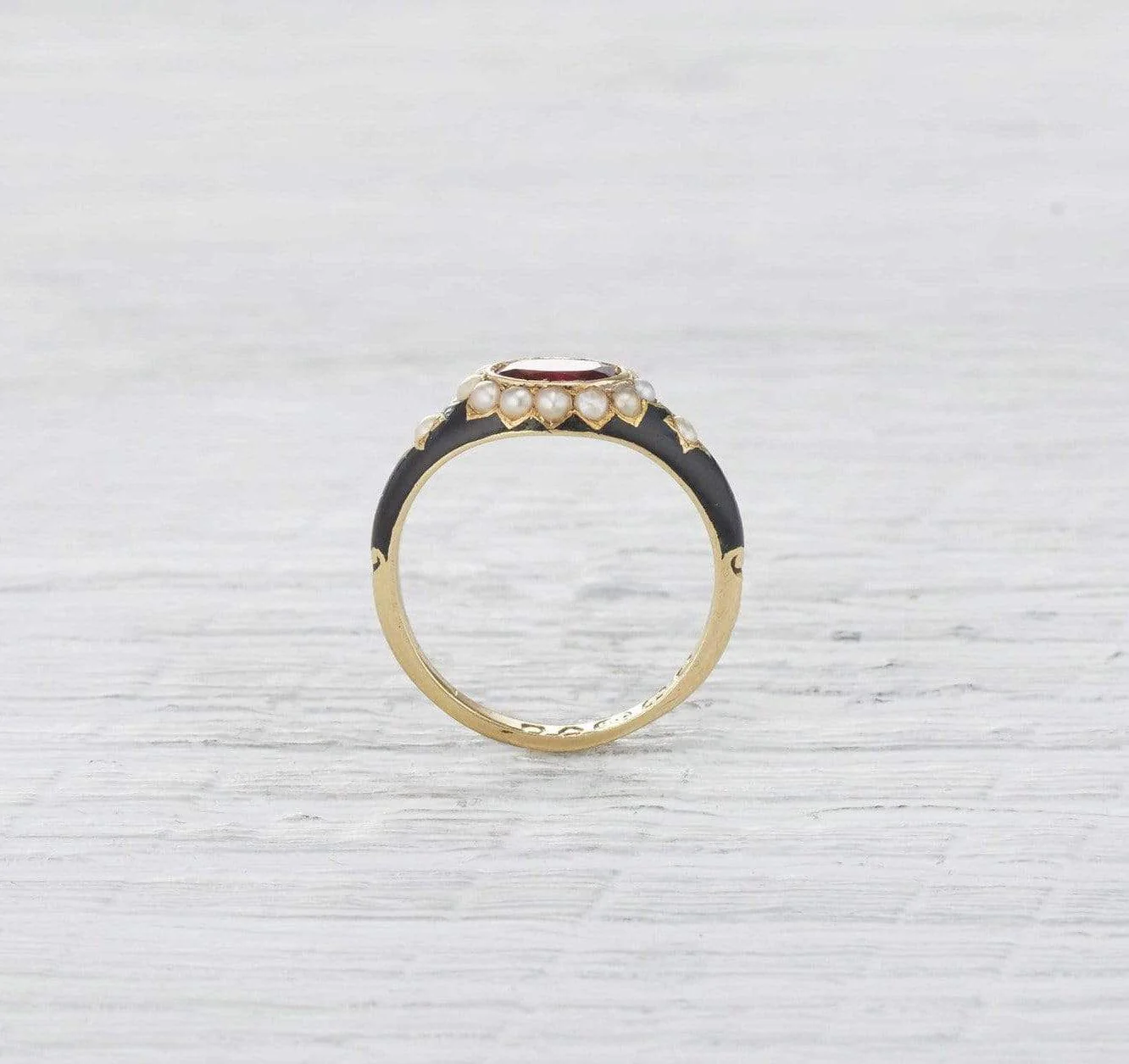 Georgian Enamel Mourning Ring - Image 4