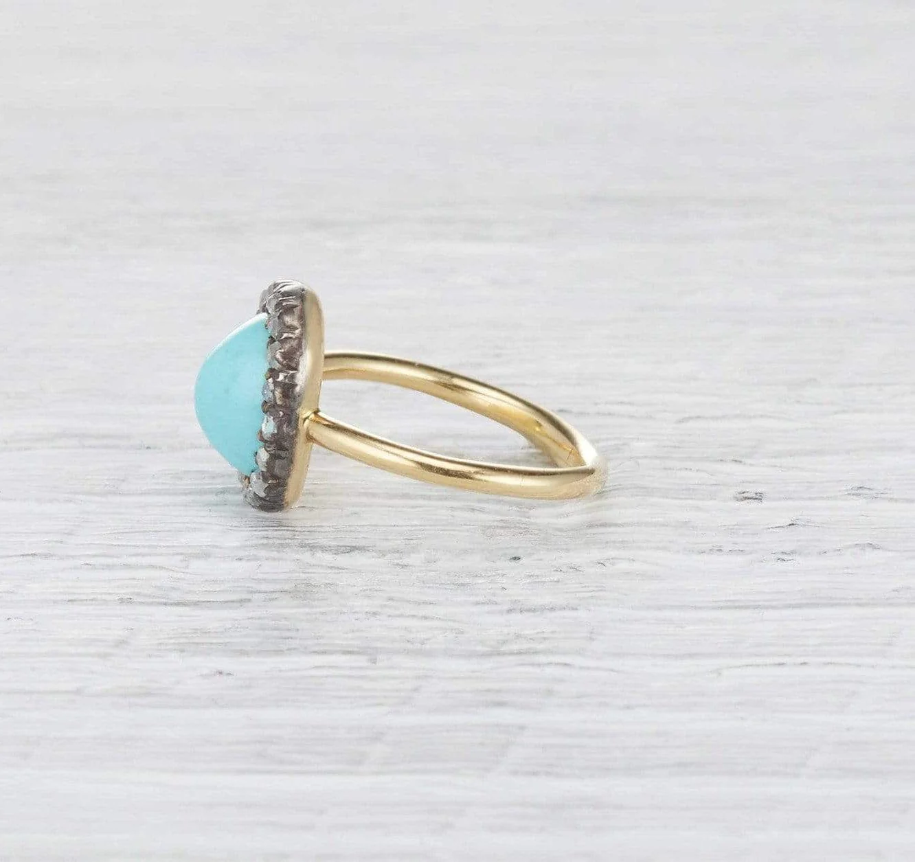 Georgian Turquoise Cluster Ring - Image 3