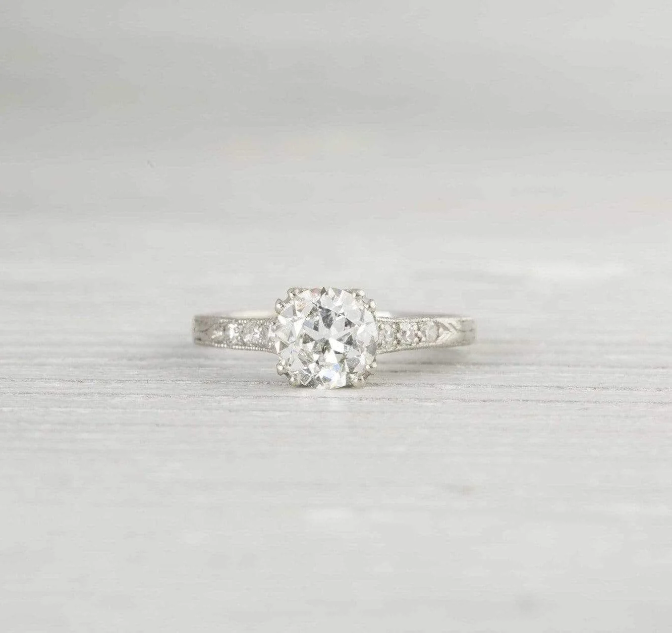 .96 Carat Vintage Art Deco Engagement Ring - Image 2