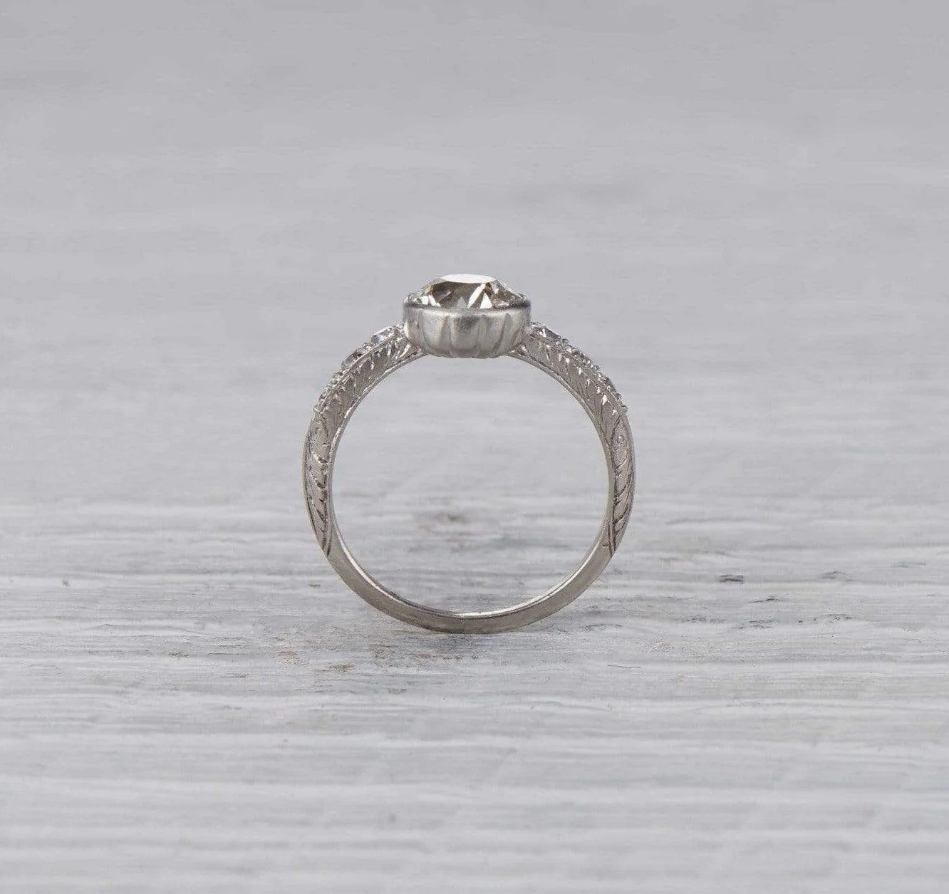 1.34 Carat Late Edwardian Antique Engagement Ring - Image 4
