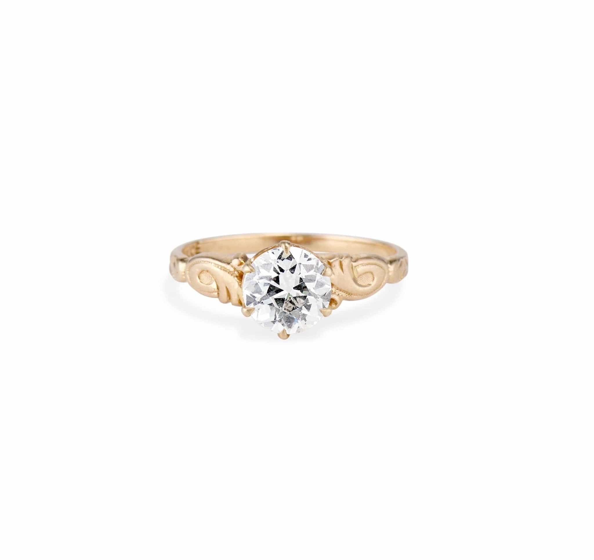Late Victorian J.R. Wood & Sons 1.24 Carat Old European Cut Diamond Solitaire - Image 2
