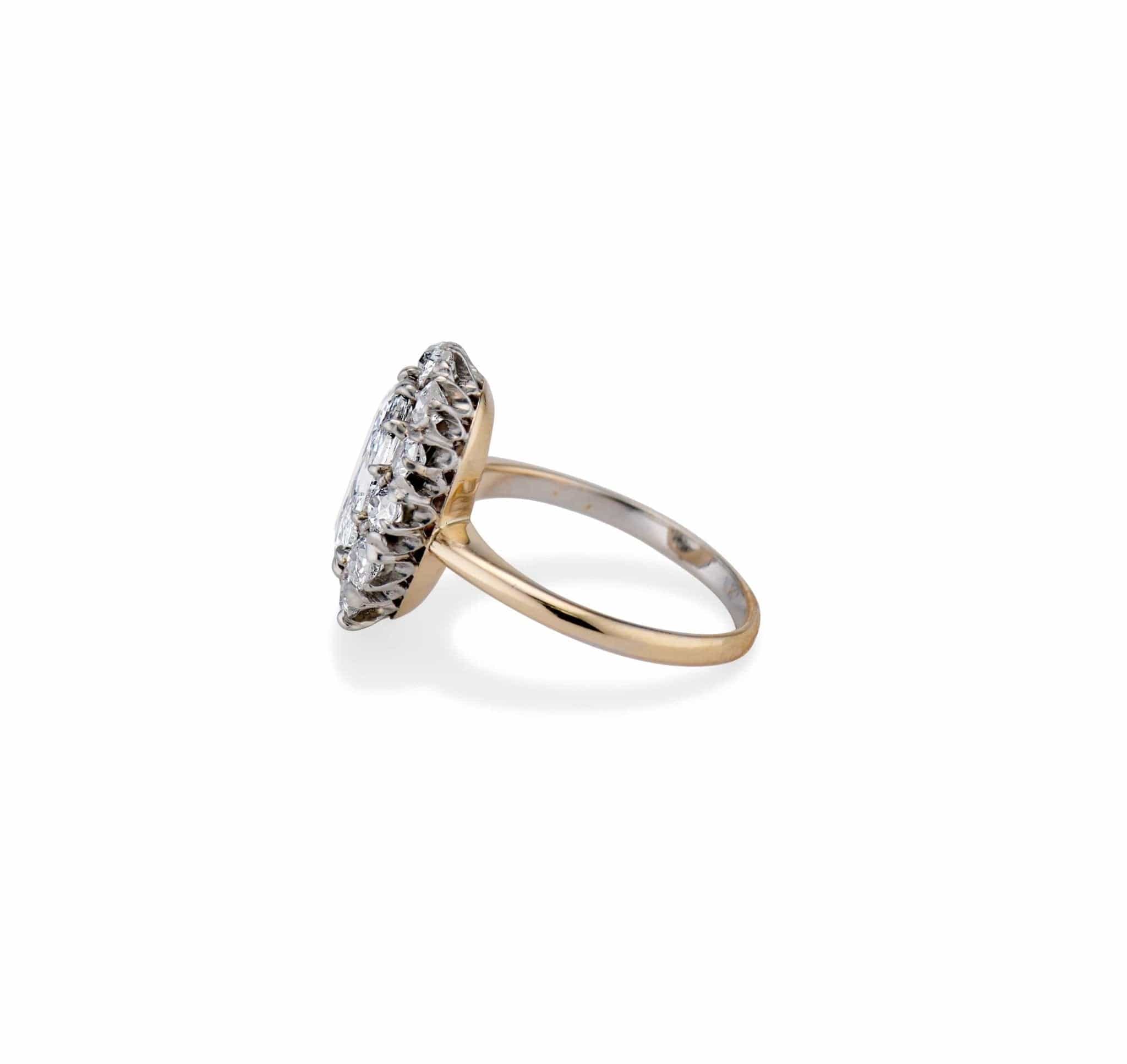 Late Victorian 1.53 Oval Cut Diamond Engagement Ring - Image 3