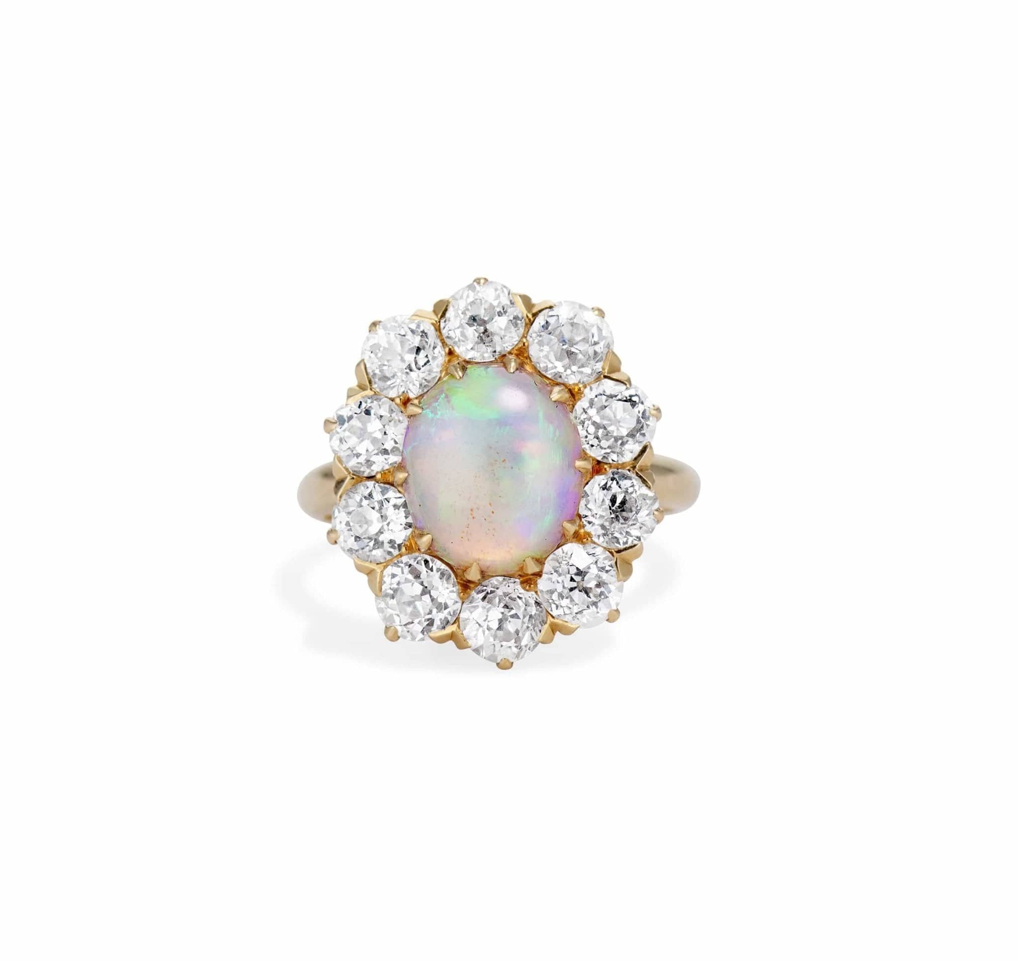 Late Victorian Opal & Diamond Cluster - Image 2