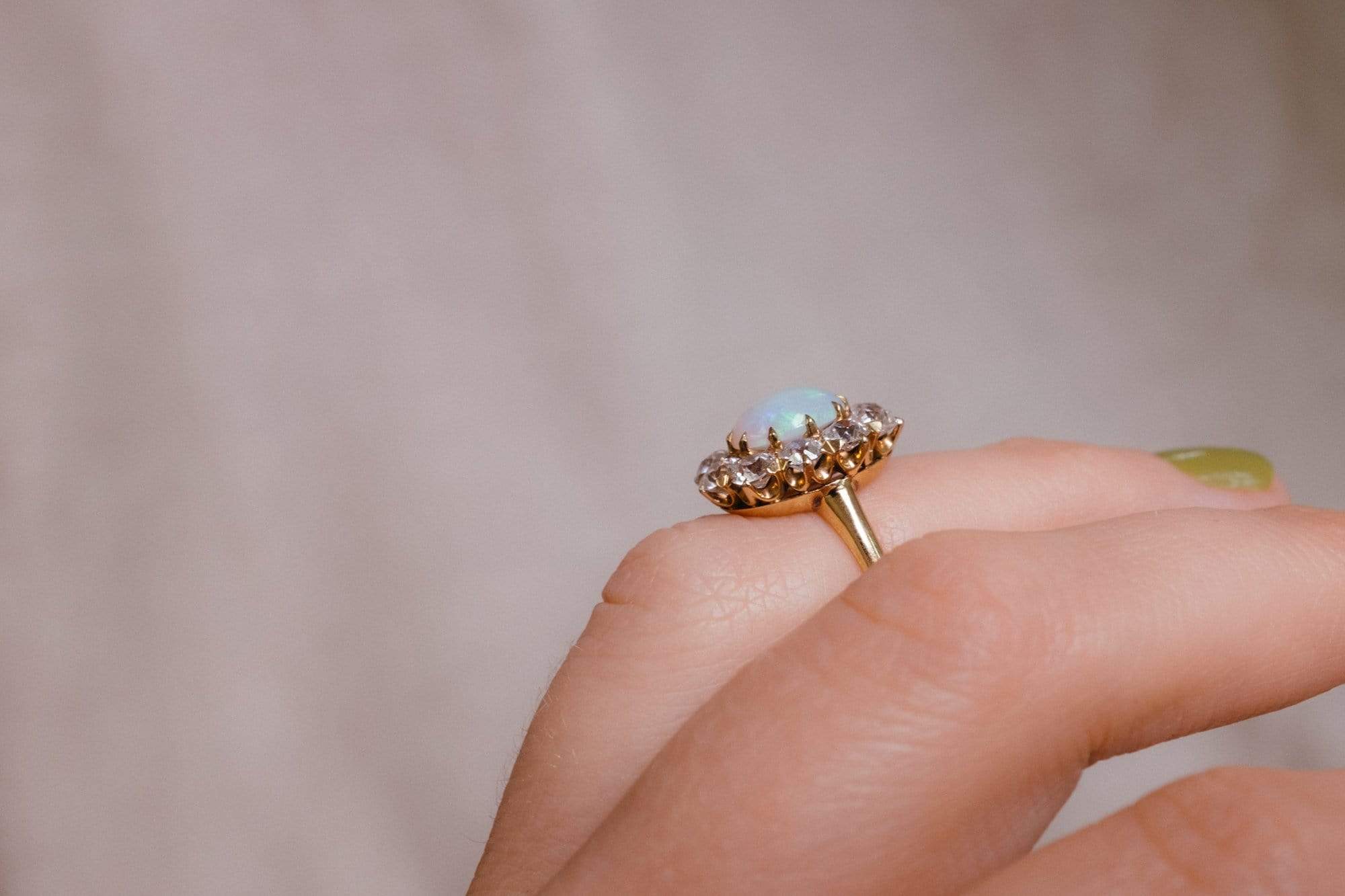 Late Victorian Opal & Diamond Cluster - Image 7