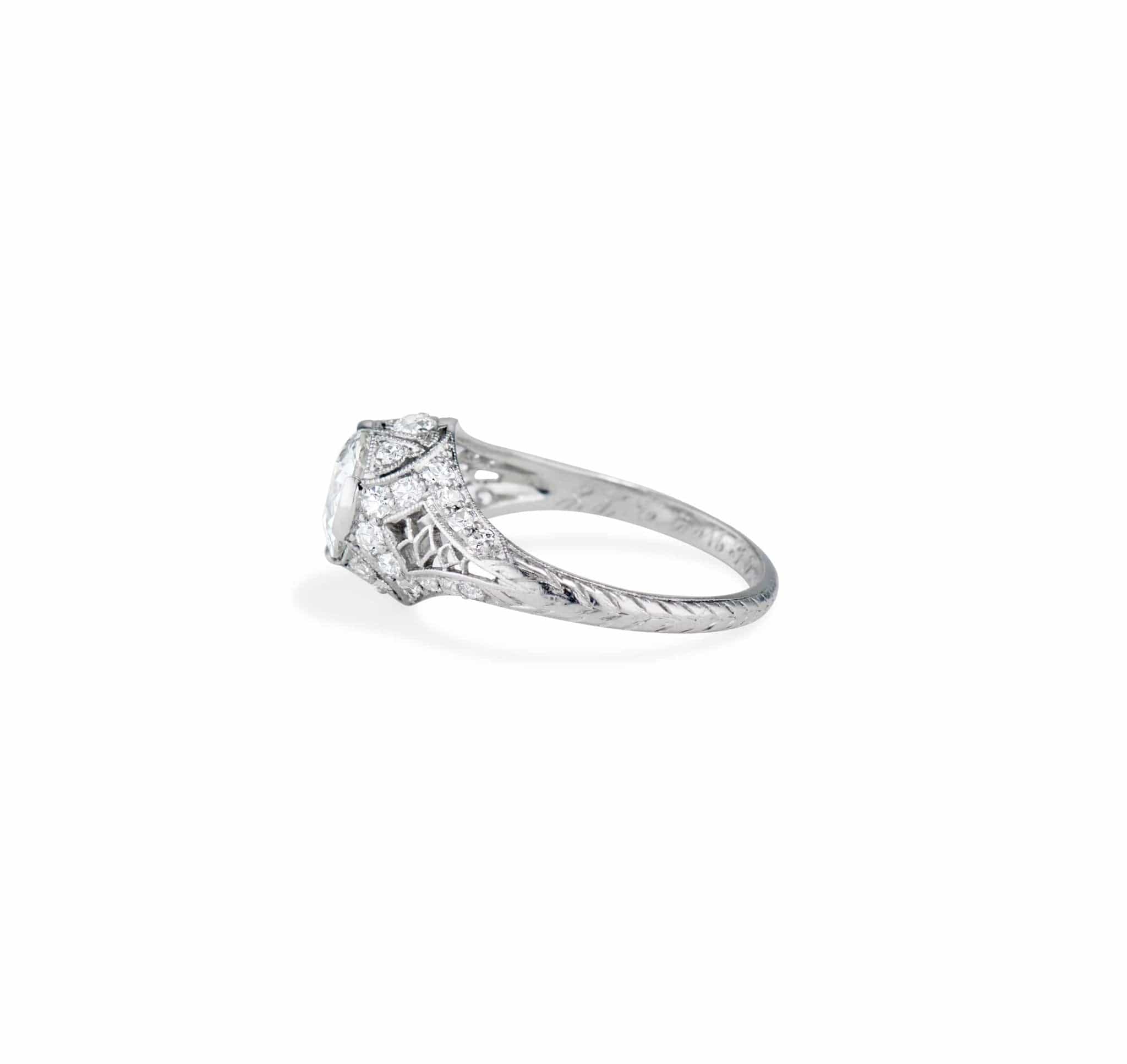 Edwardian Marcus & Co. 1.12 Carat Old European Cut Diamond Ring - Image 3