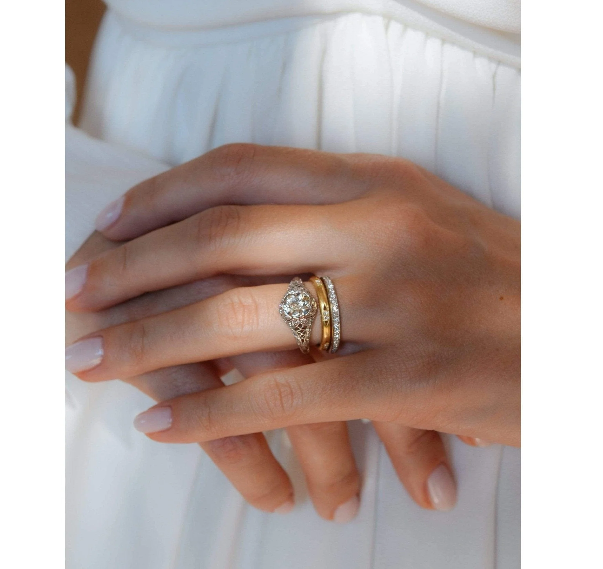Edwardian Marcus & Co. 1.12 Carat Old European Cut Diamond Ring - Image 5
