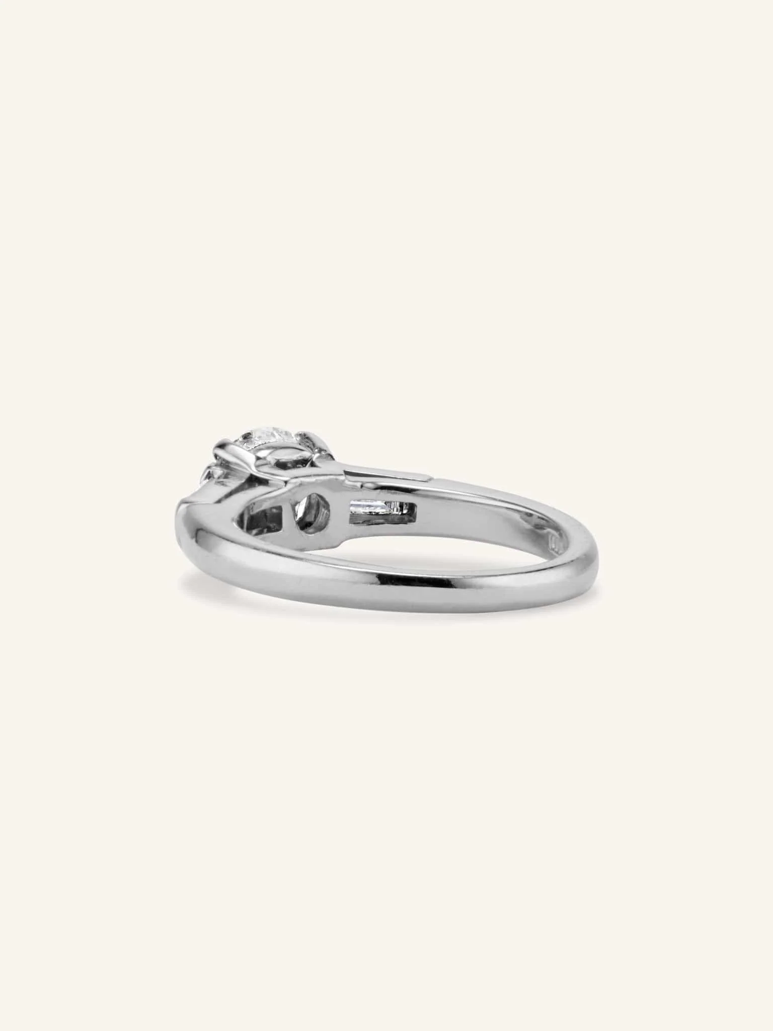 Tiffany & Co. Midcentury 1.02 Carat Transitional Cut Vintage Diamond Ring - Image 5