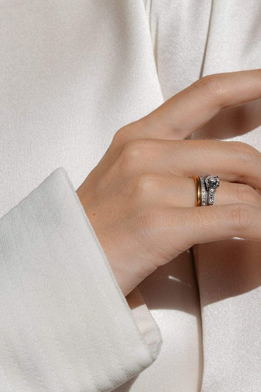 Mid-Century 1.13 Carat Old European Diamond Engagement Ring - Image 6
