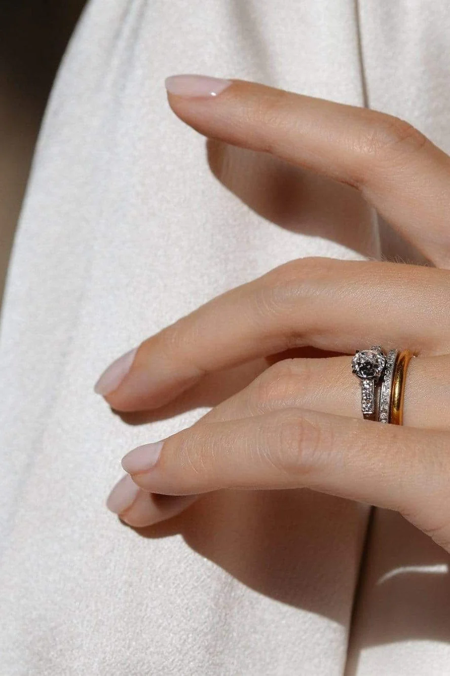 Mid-Century 1.13 Carat Old European Diamond Engagement Ring - Image 7