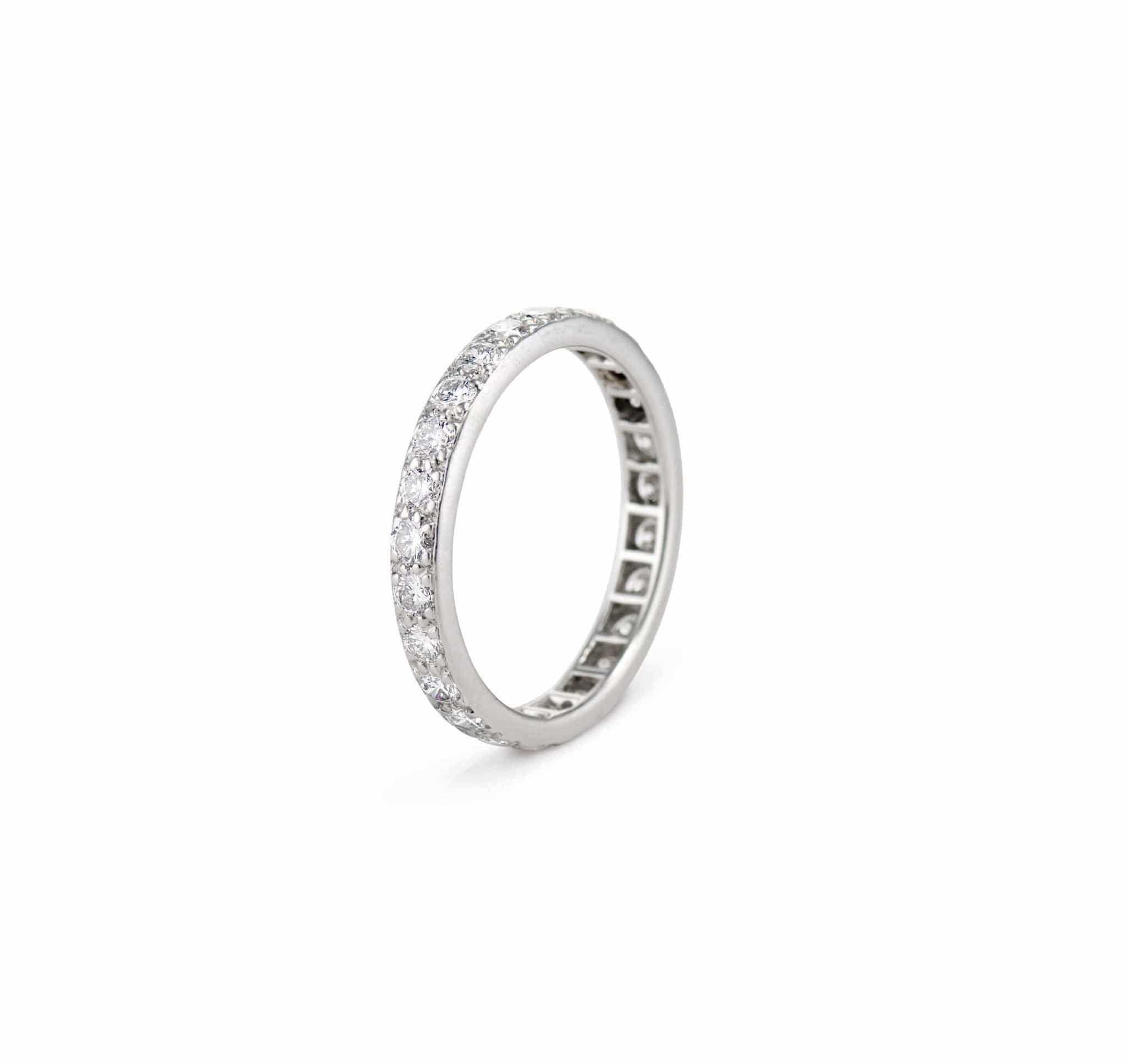 Mid-Century 1.20 Carat Diamond and Platinum Eternity Band - Image 2