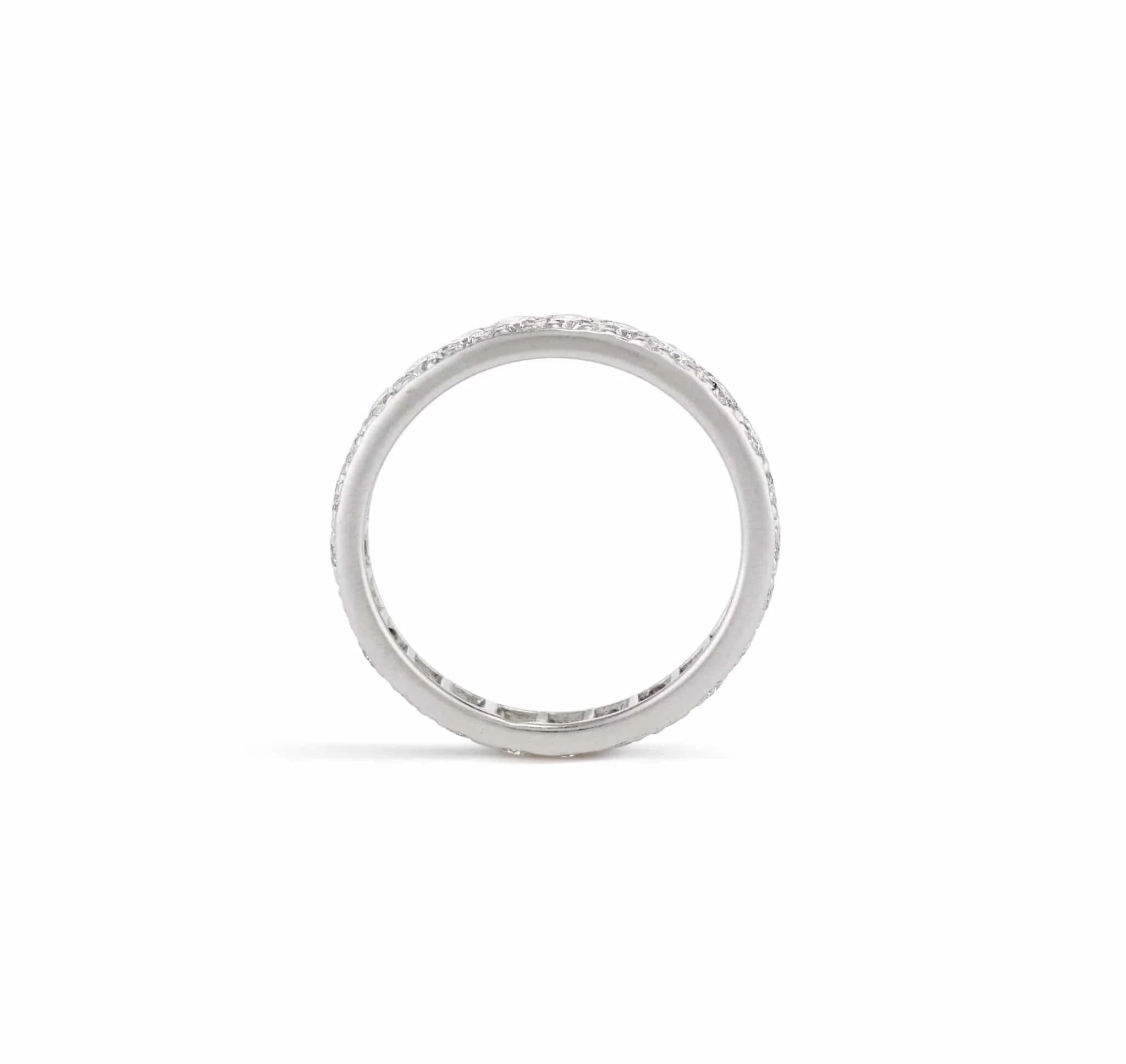 Mid-Century 1.20 Carat Diamond and Platinum Eternity Band - Image 3
