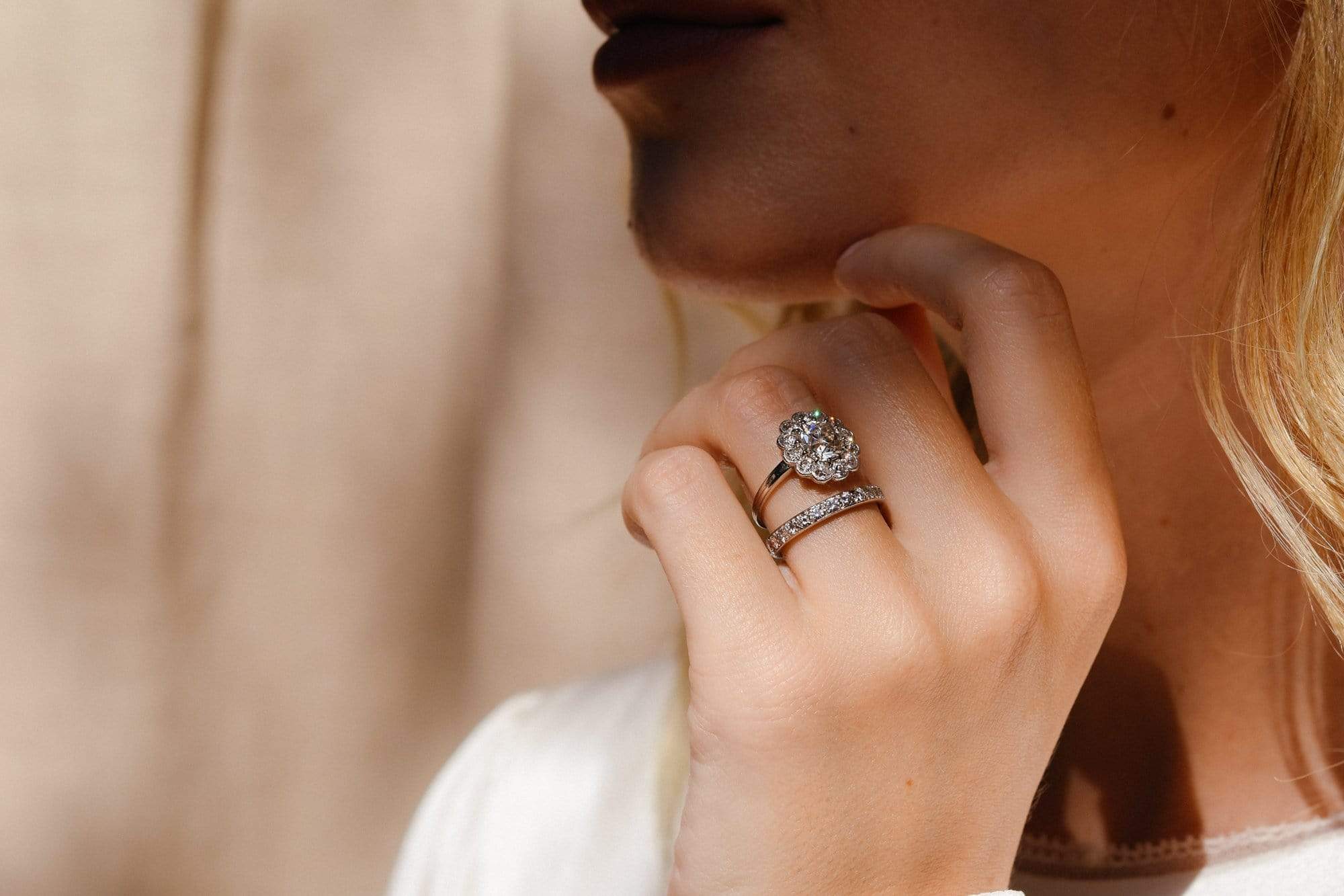 Mid-Century 1.20 Carat Diamond and Platinum Eternity Band - Image 5