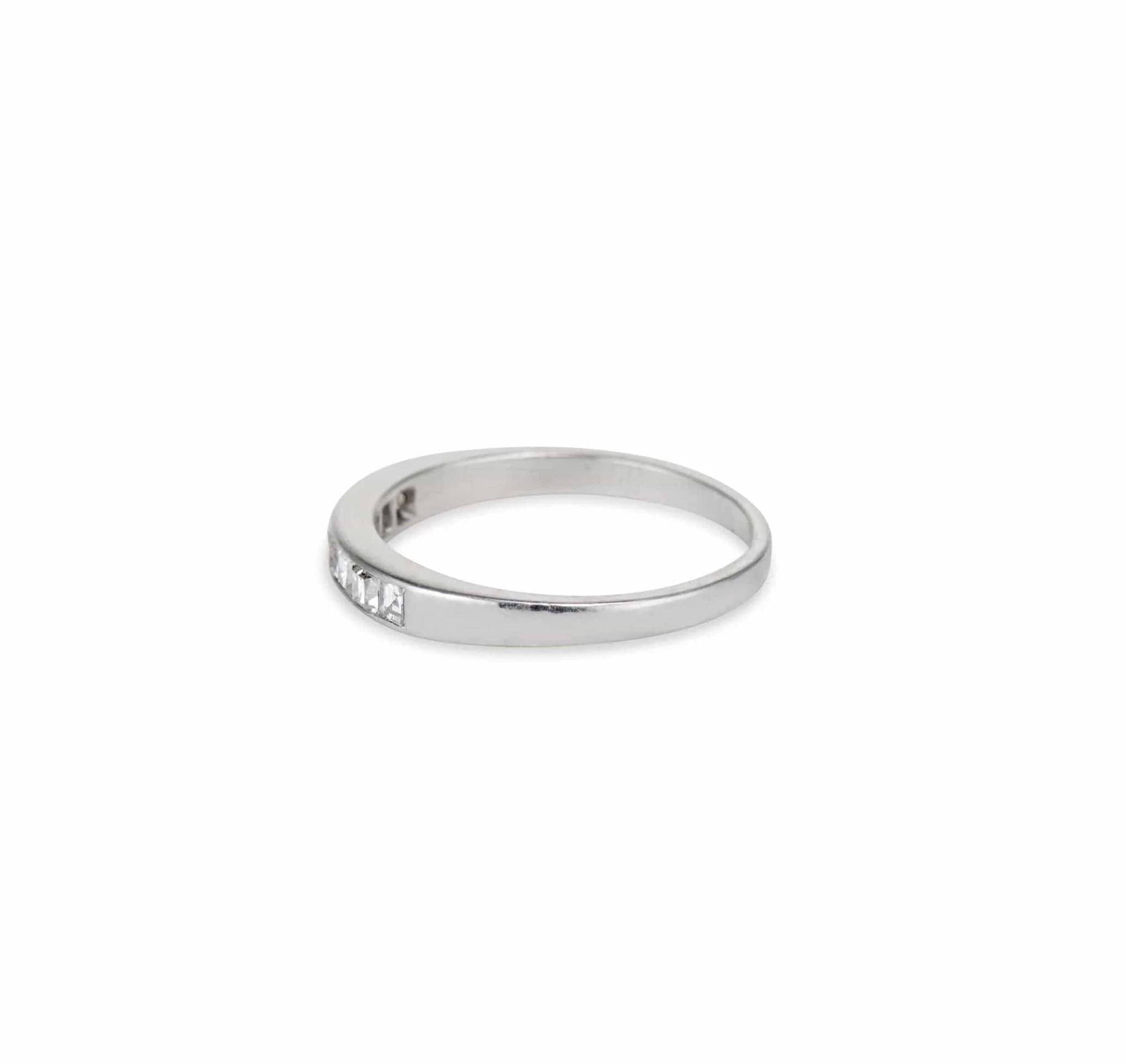 Mid Century .70 Carat Carre Cut Diamond Half Band - Image 3