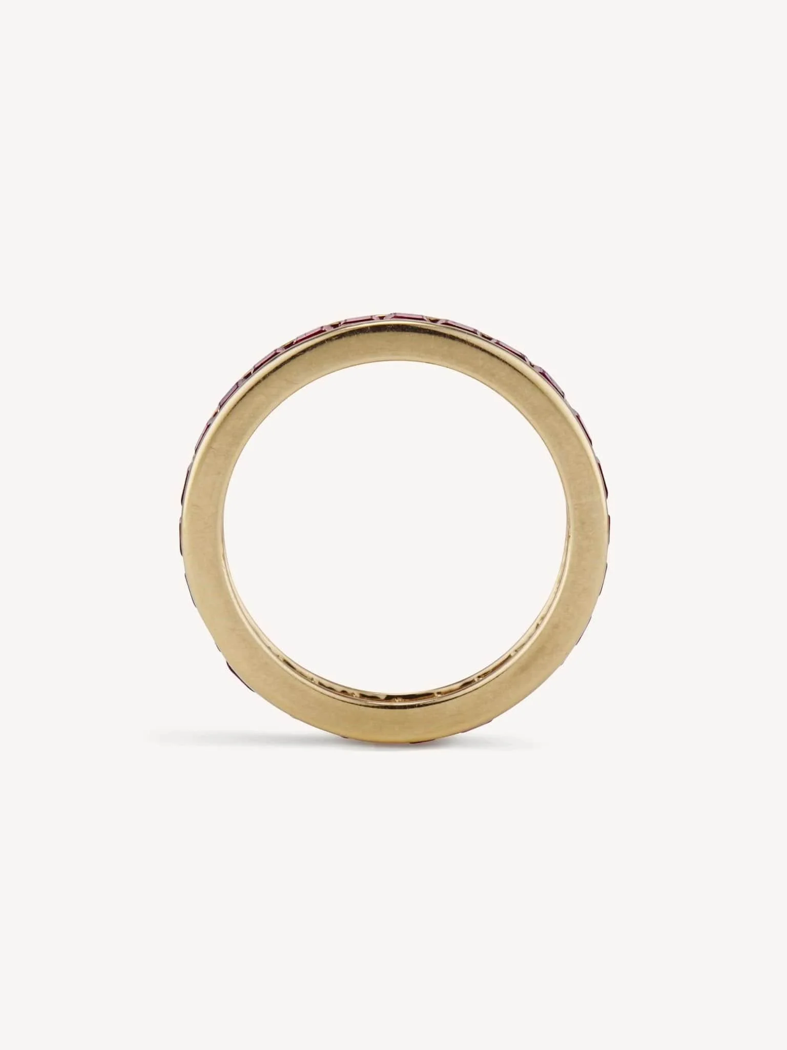 Mid Century Carré Cut Ruby Eternity Band - Image 2