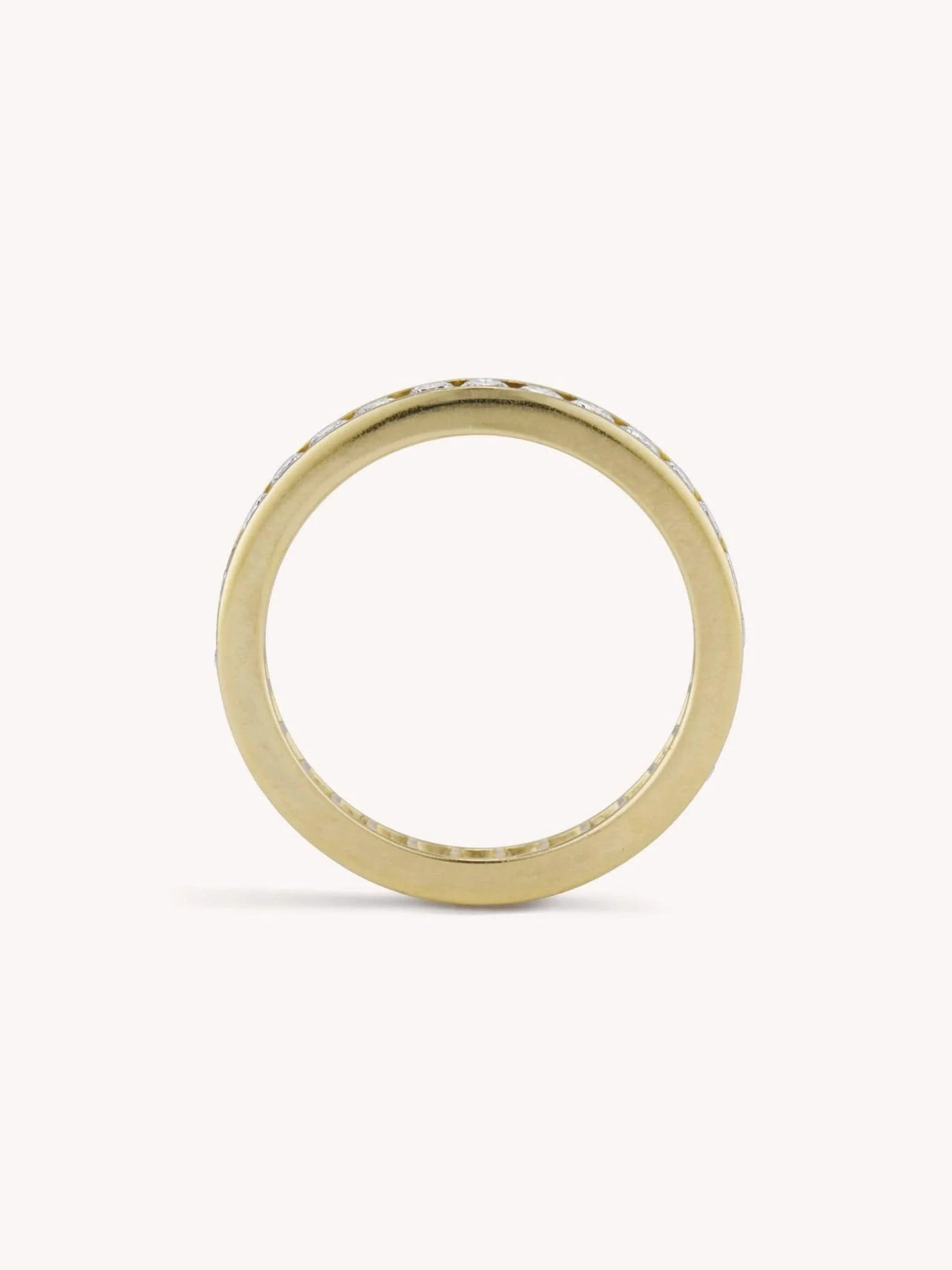 Midcentury Round Cut Diamond Eternity Band Size 5.75 - Image 3