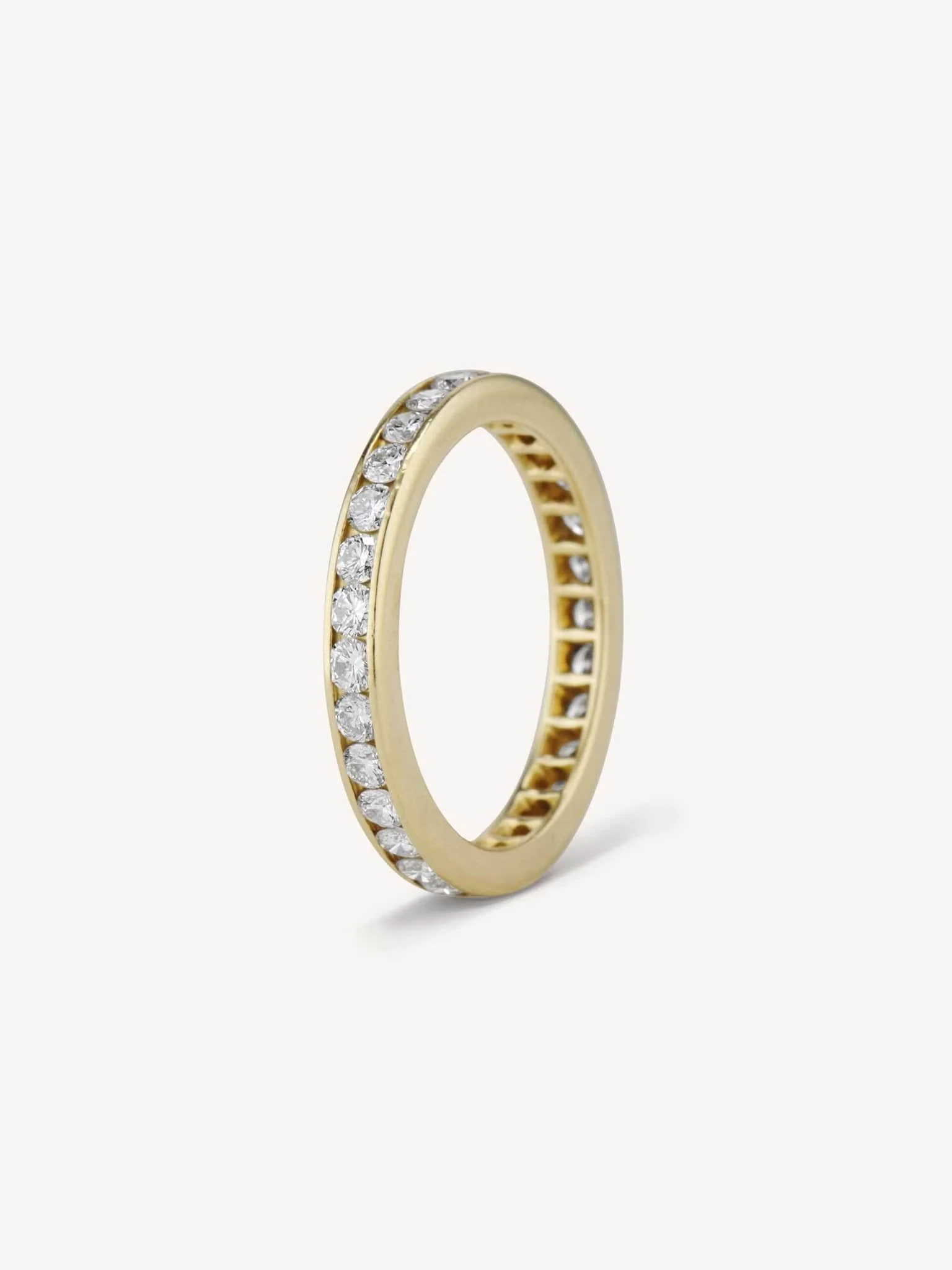 Midcentury Round Cut Diamond Eternity Band Size 5.75 - Image 4