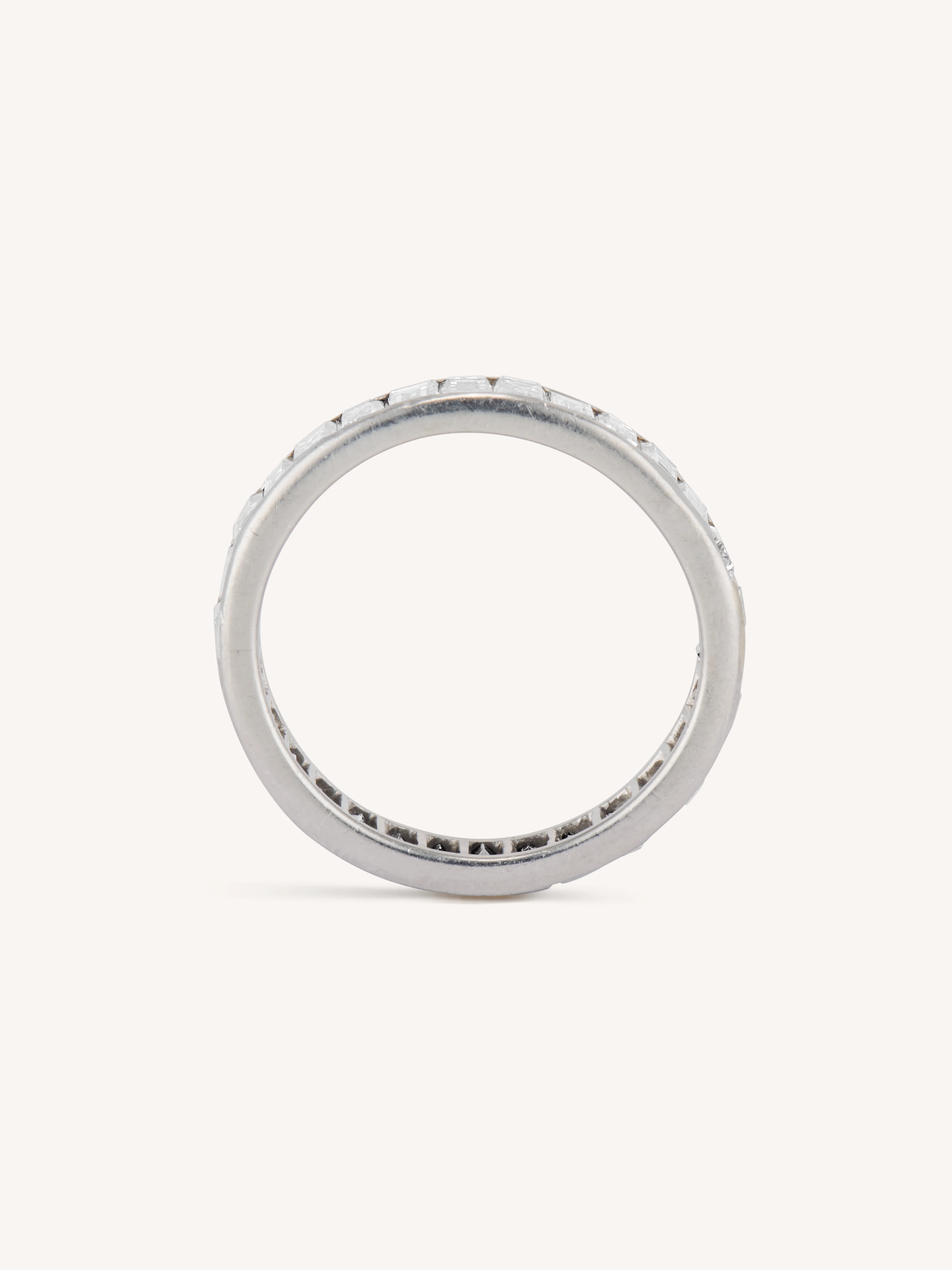Vintage Midcentury 3.25 Carat Baguette Diamond Eternity Band - Size 6 - Image 5