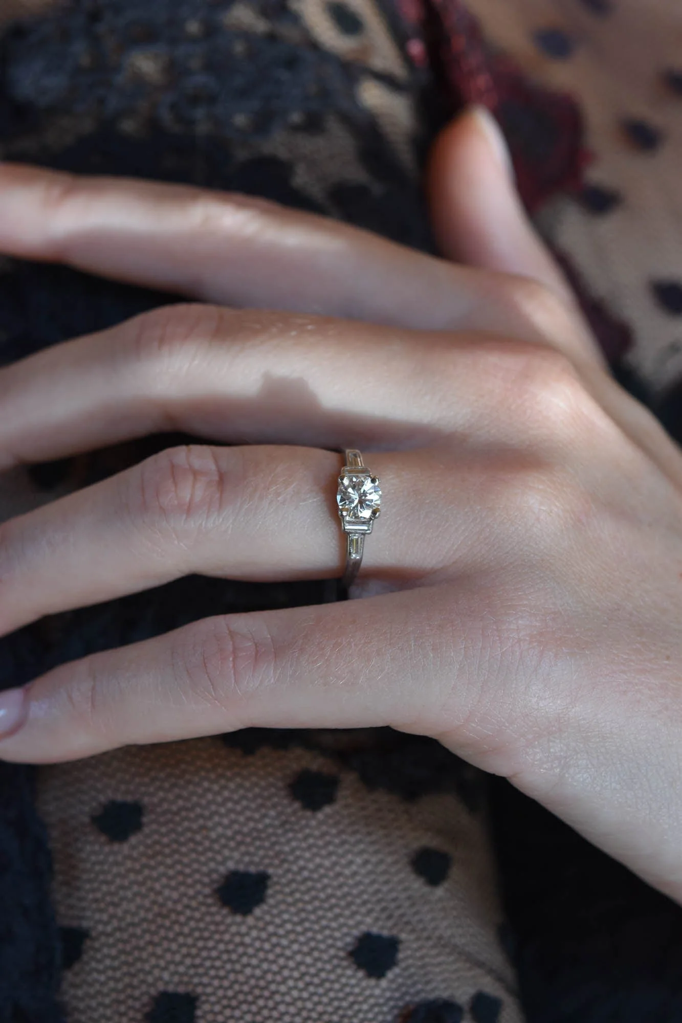 Midcentury Tiffany & Co. Round Brilliant Cut Diamond Solitaire Vintage Engagement Ring - Image 6