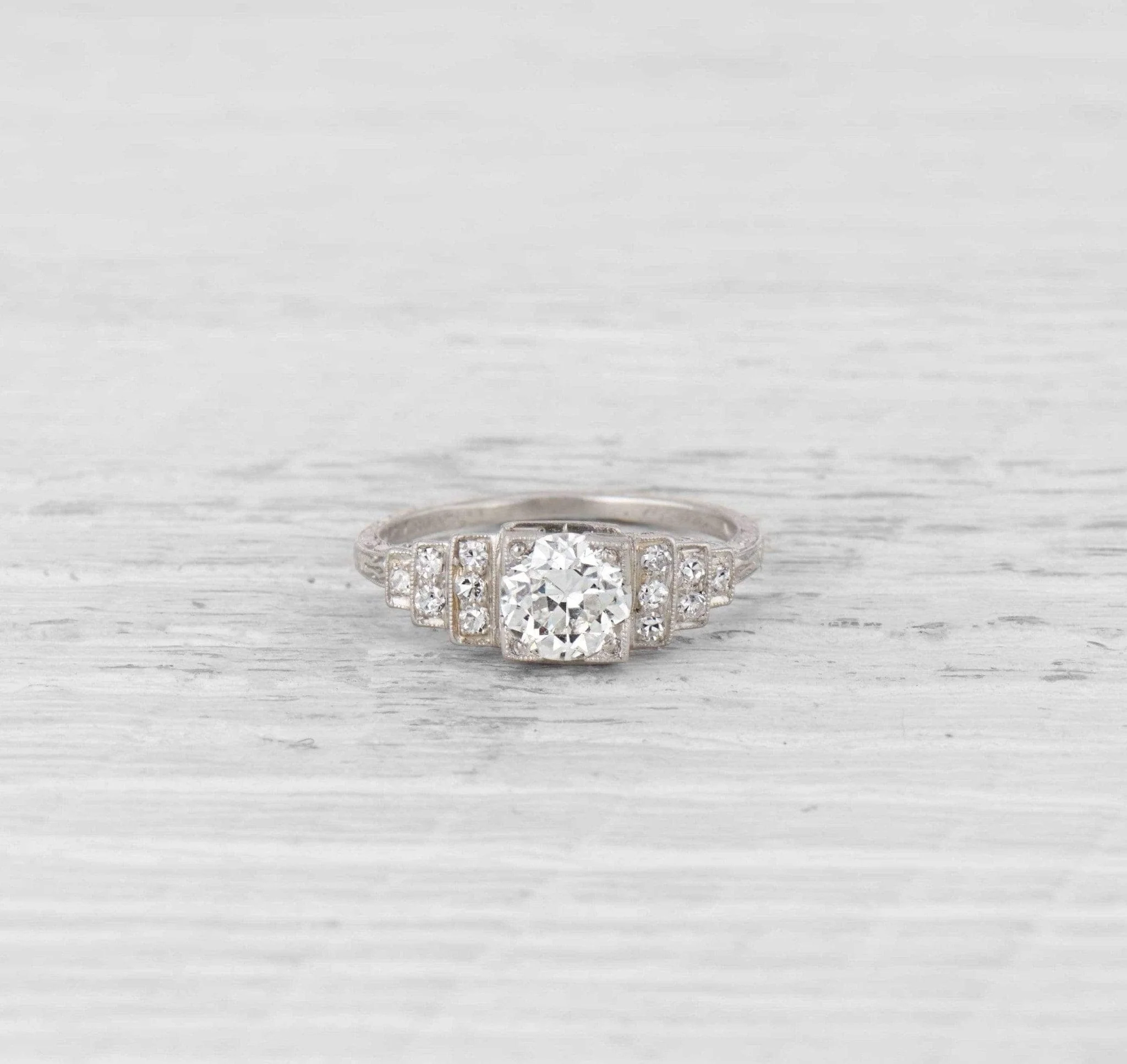One Carat Art Deco Engagement Ring - Image 2