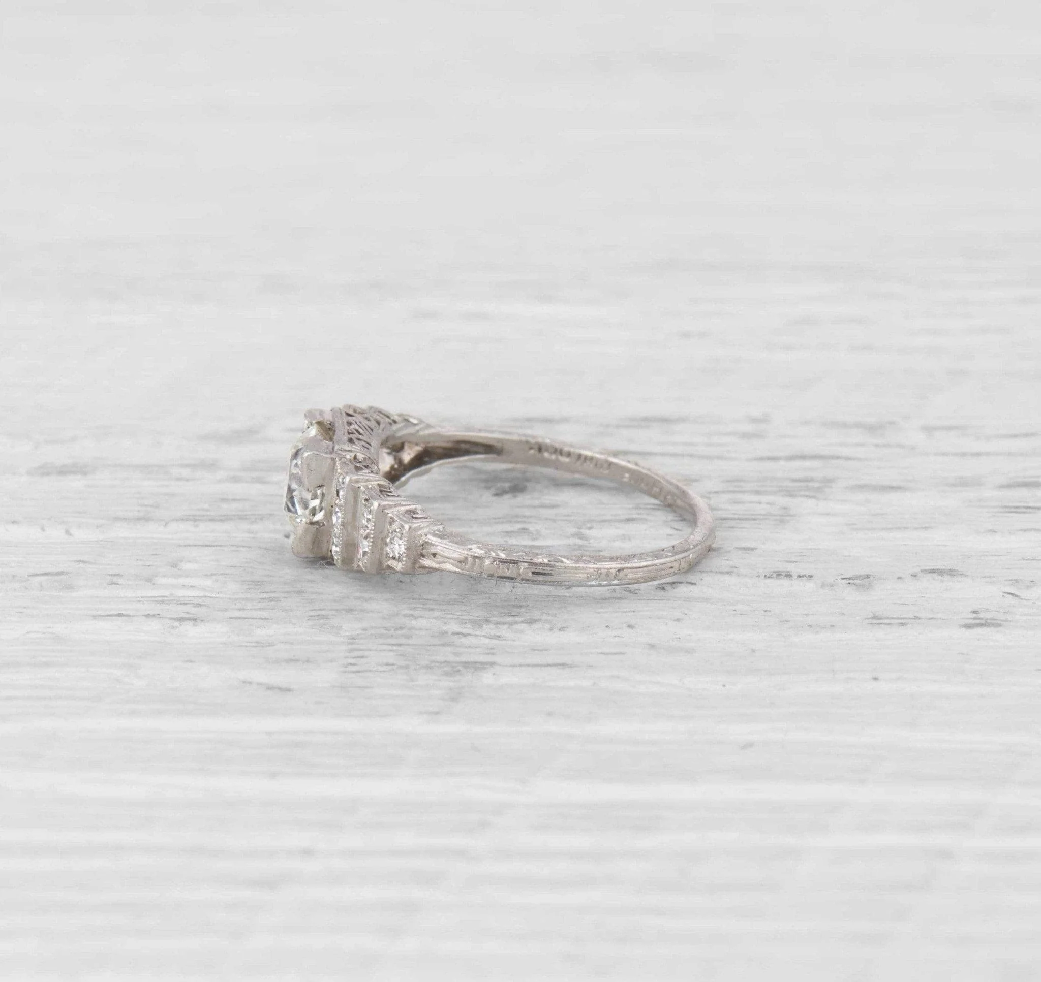 One Carat Art Deco Engagement Ring - Image 4