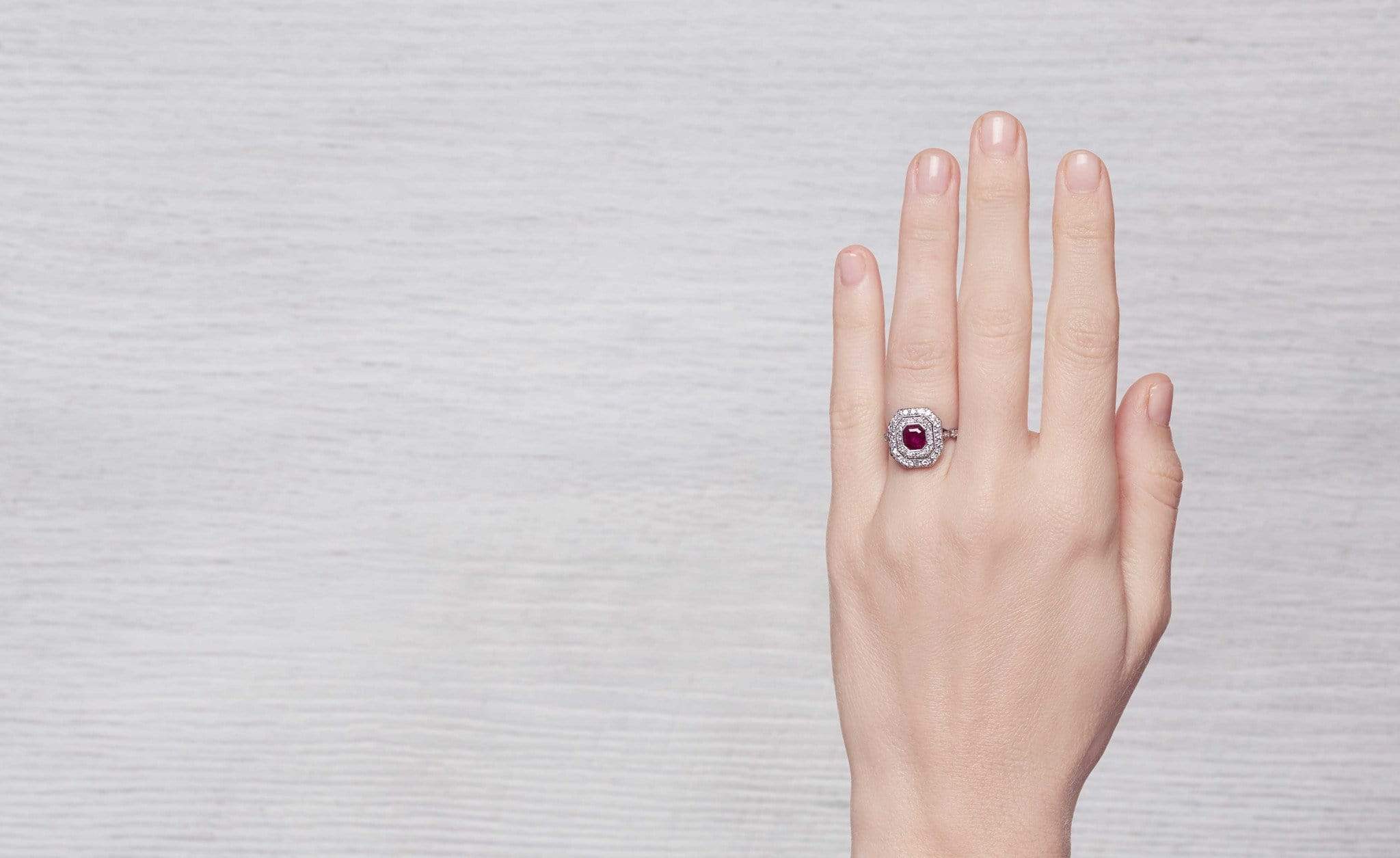 One Carat Edwardian Ruby & Diamond Ring - Image 5