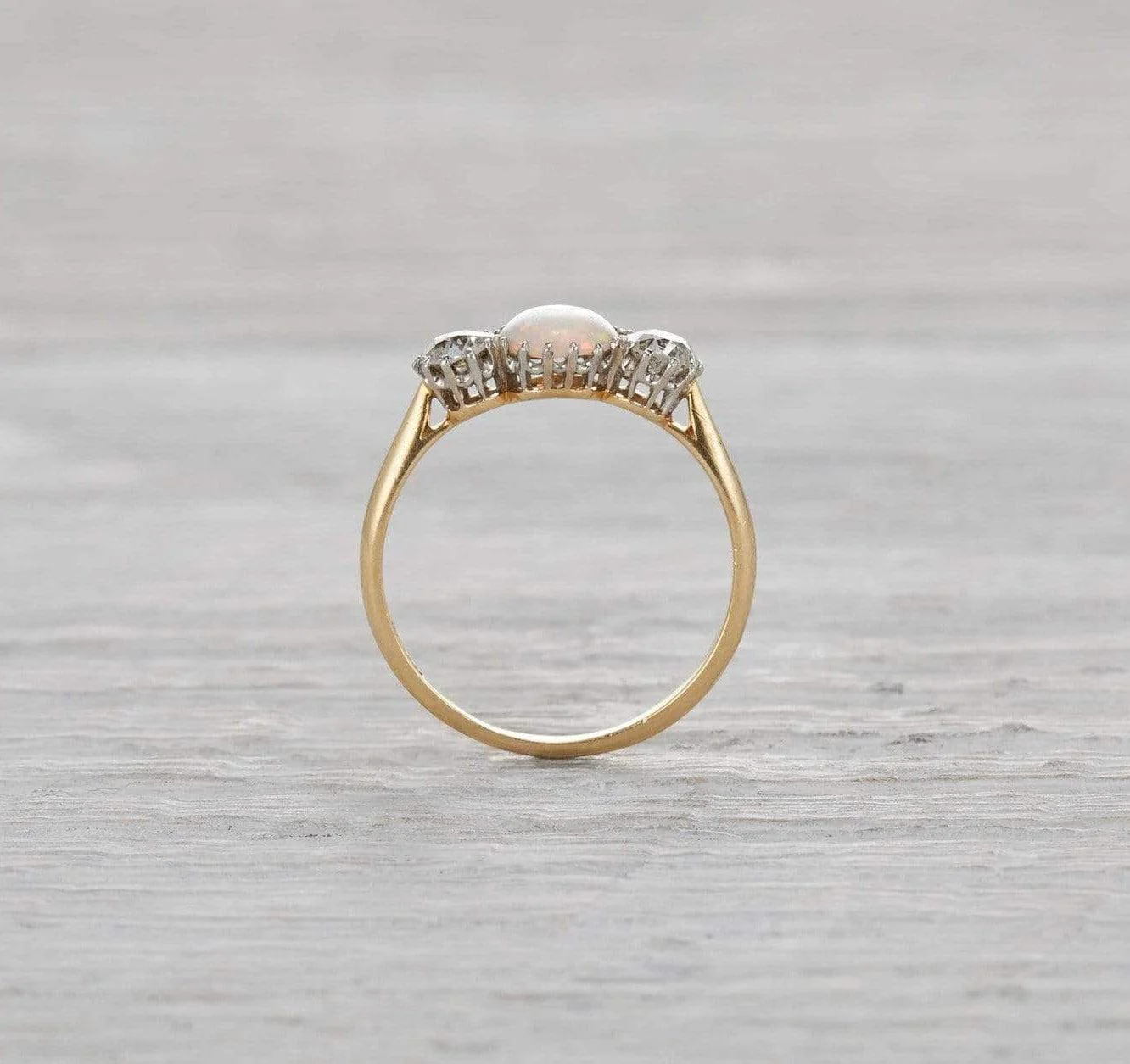 Opal & Diamond Edwardian Engagement Ring - Image 4