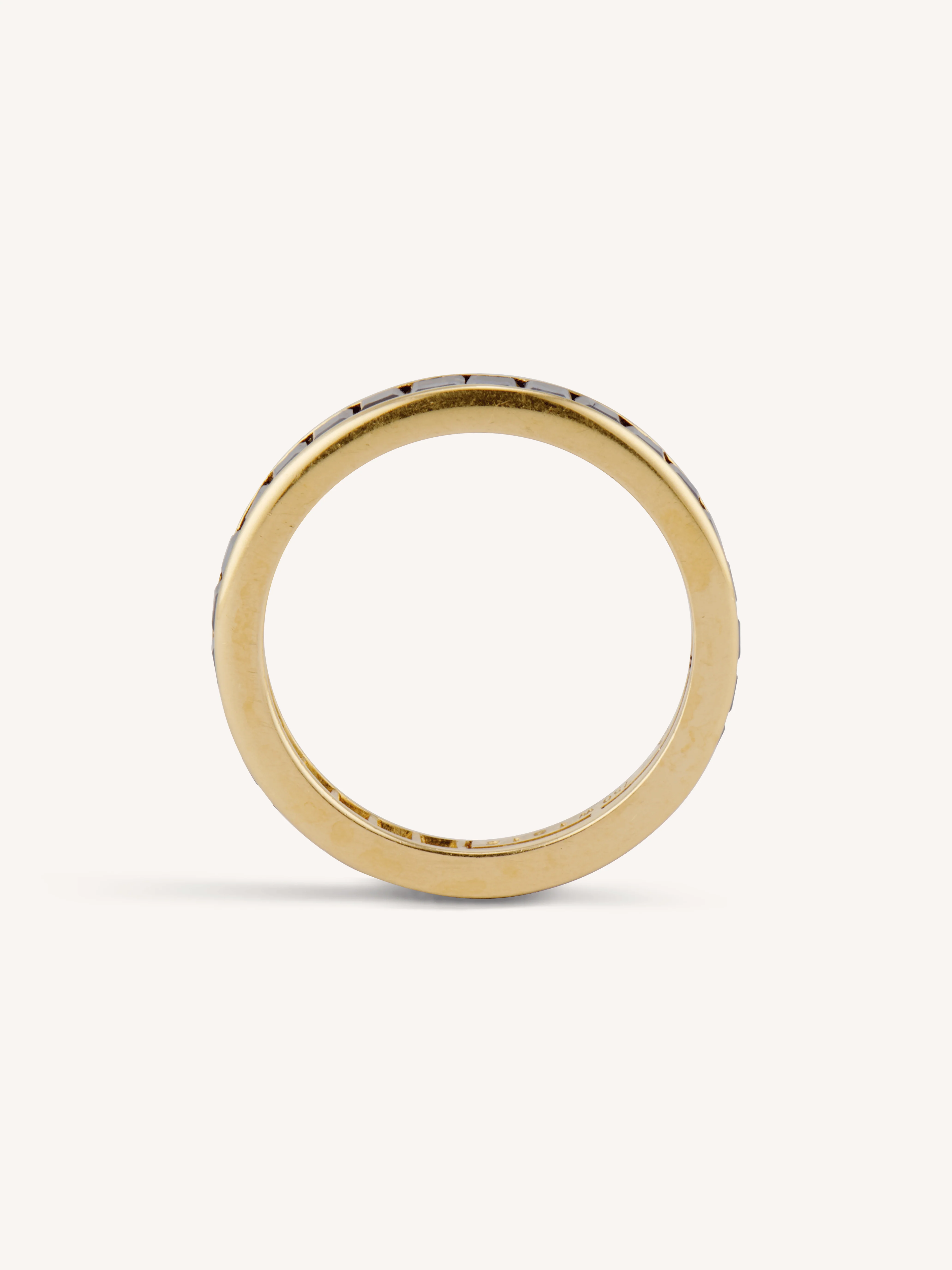Oscar Heyman 2.66 Carat Sapphire & 18K Gold Vintage Eternity Band - Size 8 - Image 4