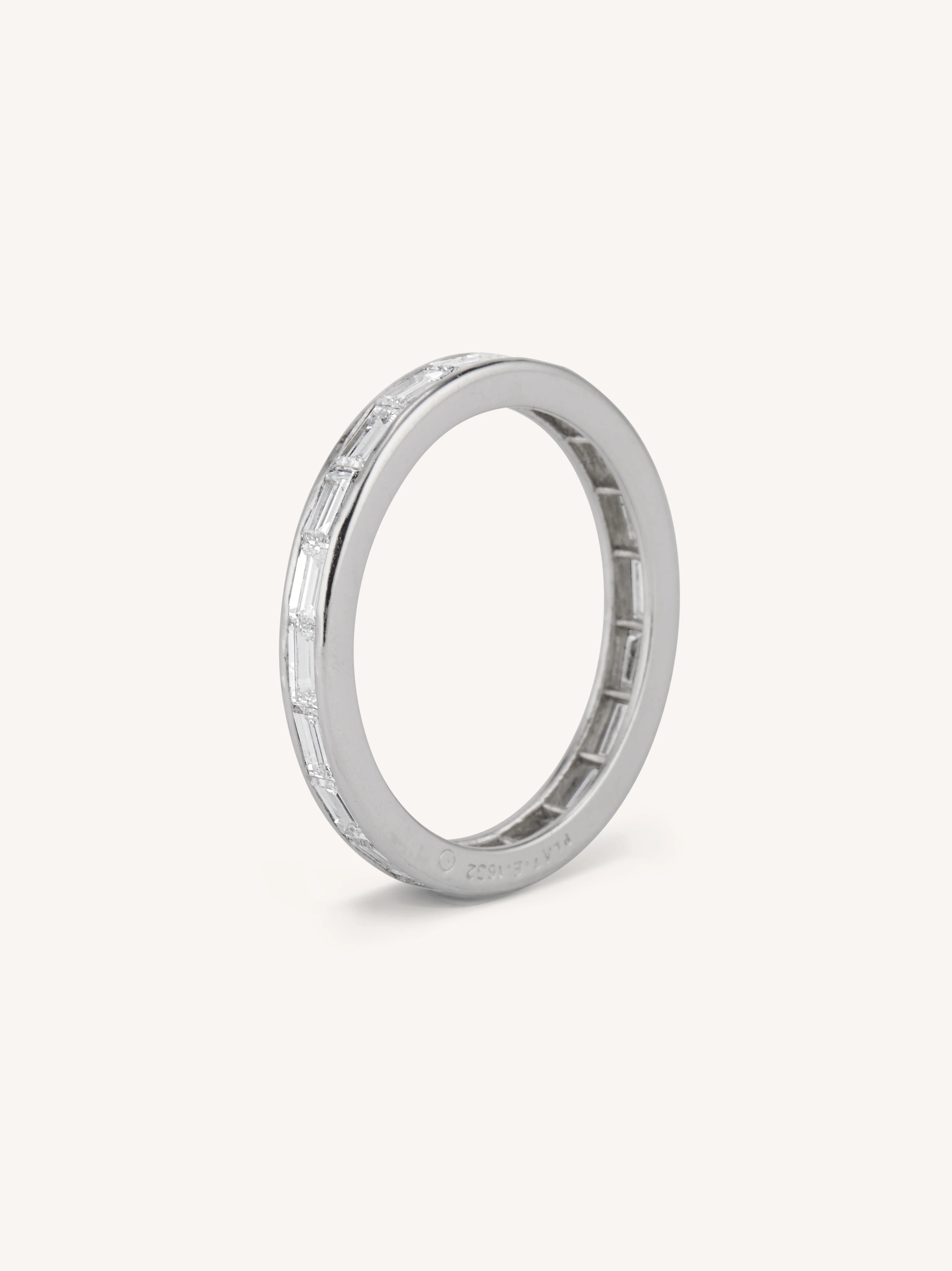 Oscar Heyman 2 Carat Baguette Cut Diamond Platinum Vintage Eternity Band - Size 7.25 - Image 5