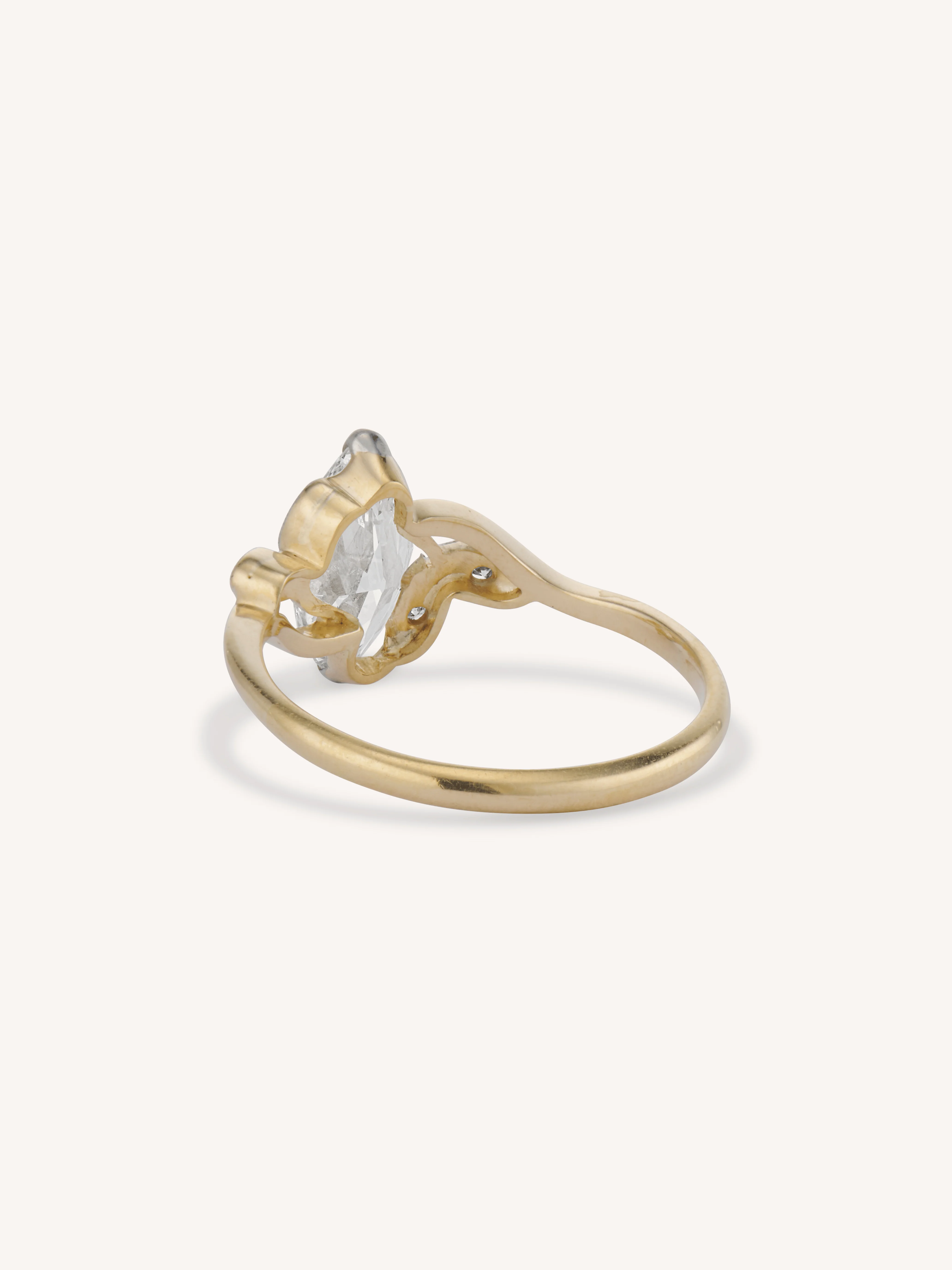 Edwardian 1.15 Carat Marquise Cut Diamond Antique Engagement Ring - Image 4