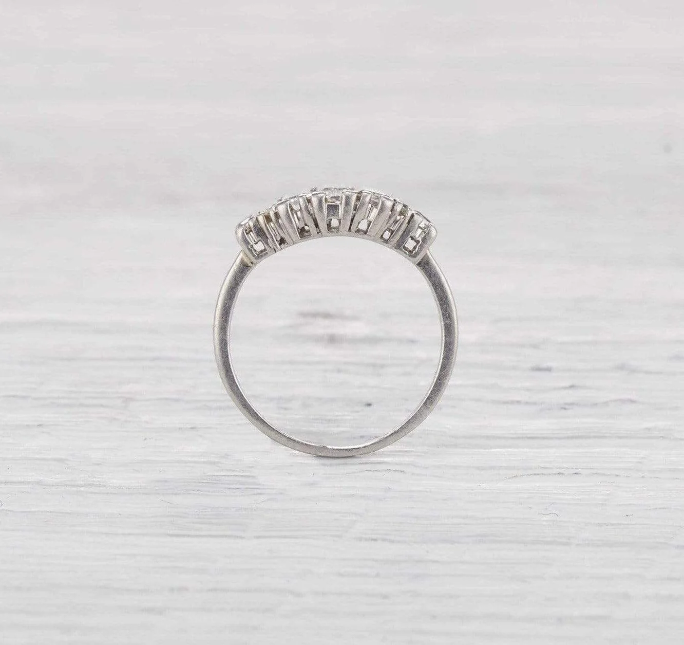 Retro Seven Stone Engagement Ring - Image 4