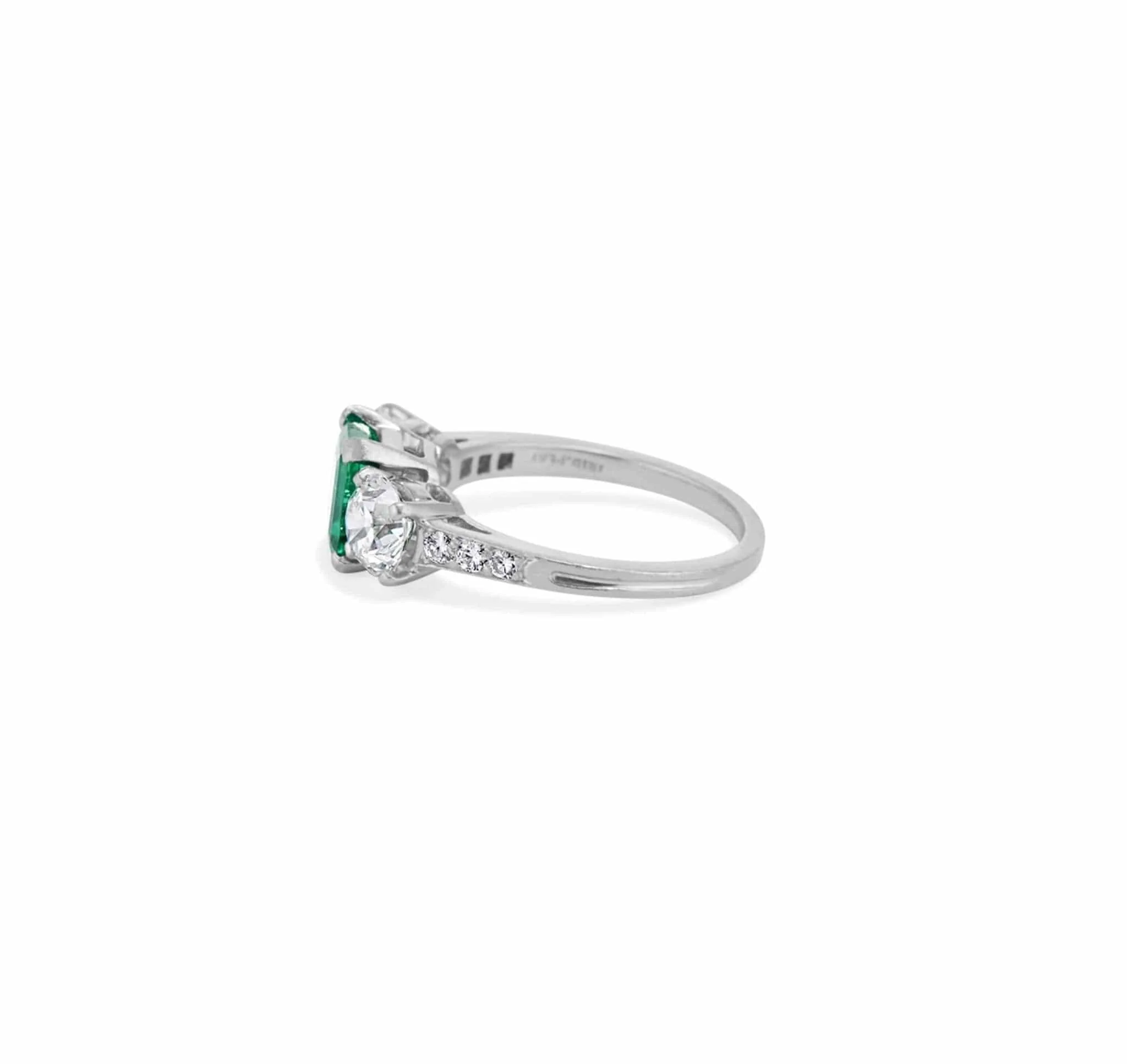 Tiffany & Co. Colombian Emerald & Diamond Ring - Image 3