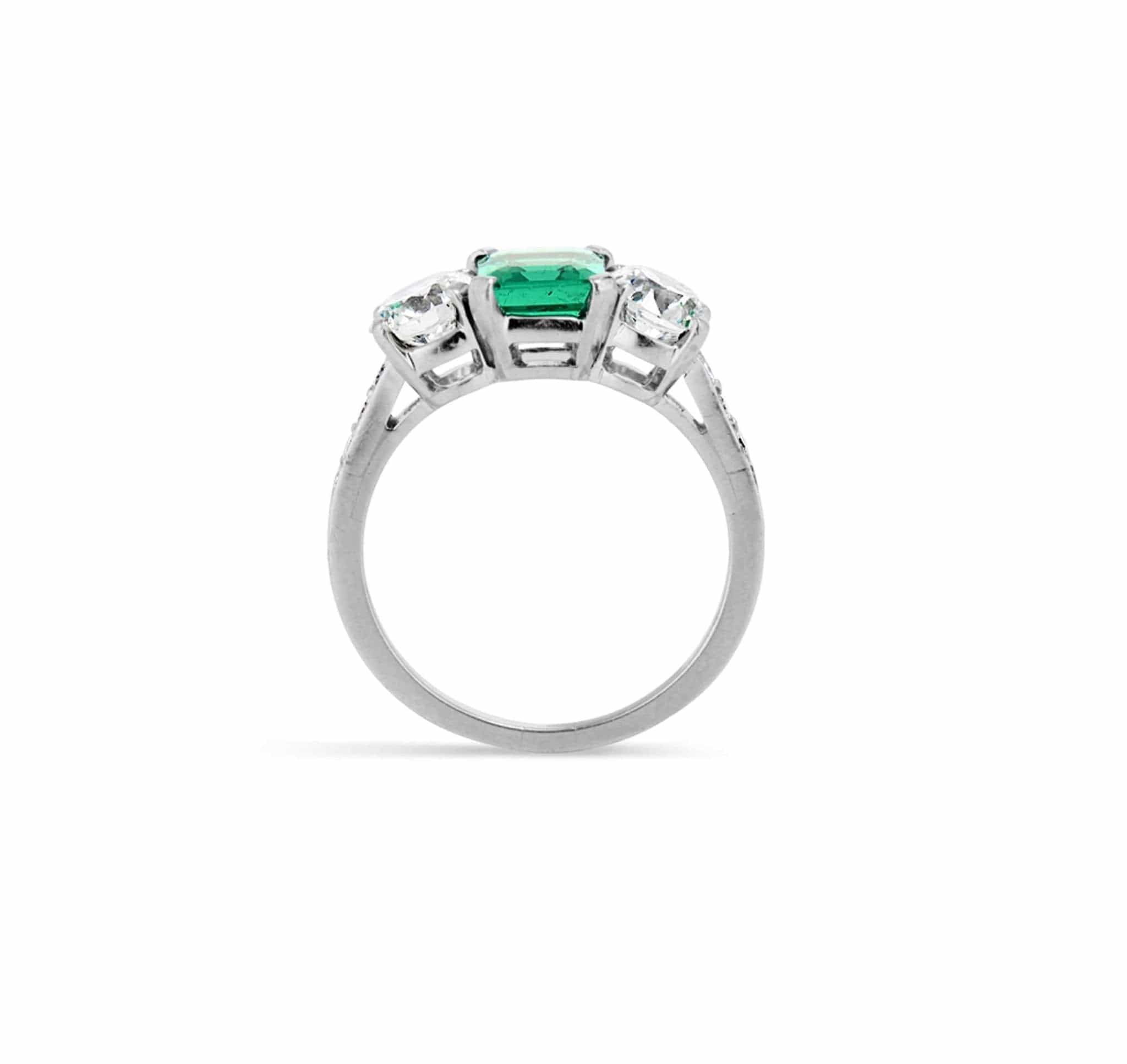 Tiffany & Co. Colombian Emerald & Diamond Ring - Image 4