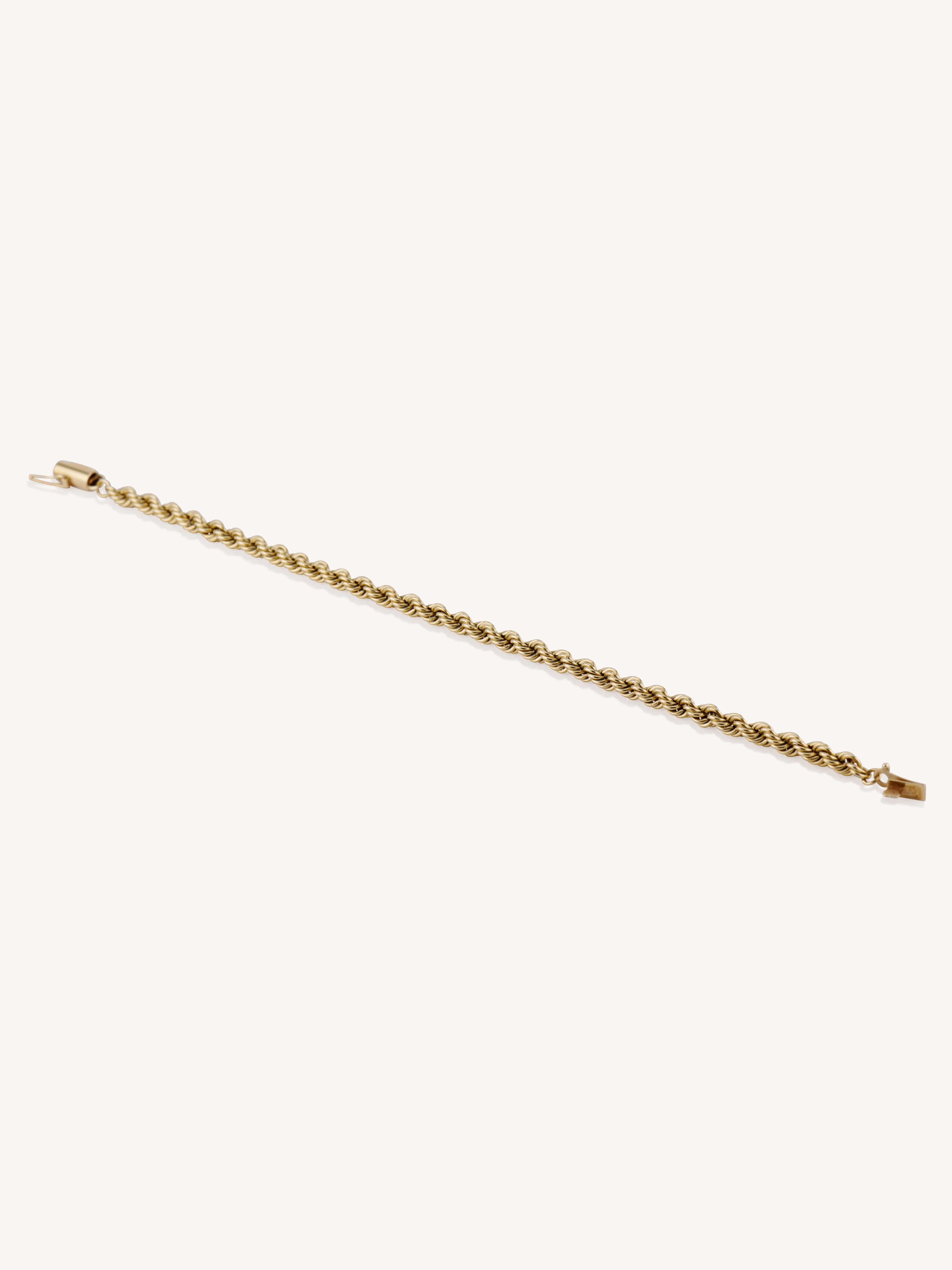 Tiffany & Co. Vintage 14k Yellow Gold Rope Chain Bracelet - Image 3