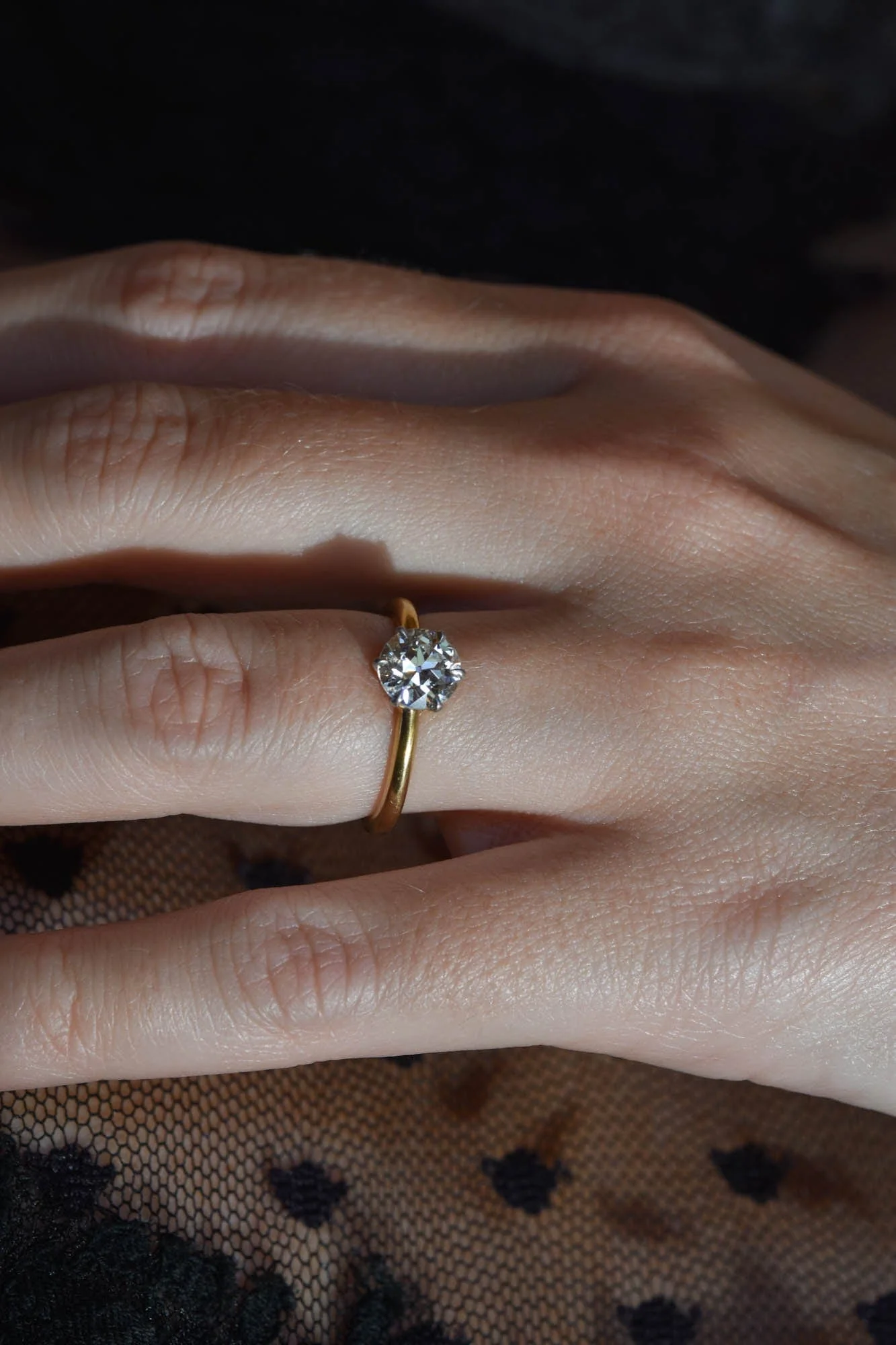 Tiffany & Co. 1.24 Carat Transitional Cut Diamond Solitaire Vintage Engagement Ring - Image 2